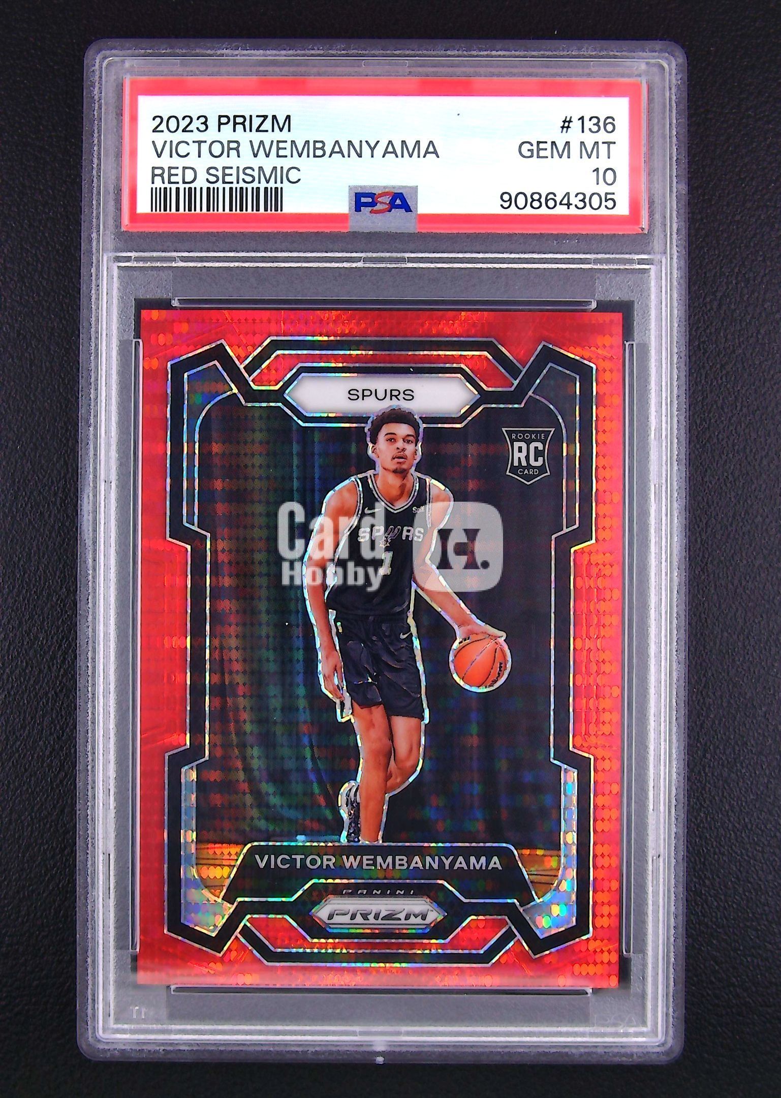 2023 Panini Prizm Victor Wembanyama RC 【拆吧代拍】 维克托 文班亚马 马刺 新秀 299编 红脉冲折 评级PSA10 圣安东尼奥马刺   梭哈0601