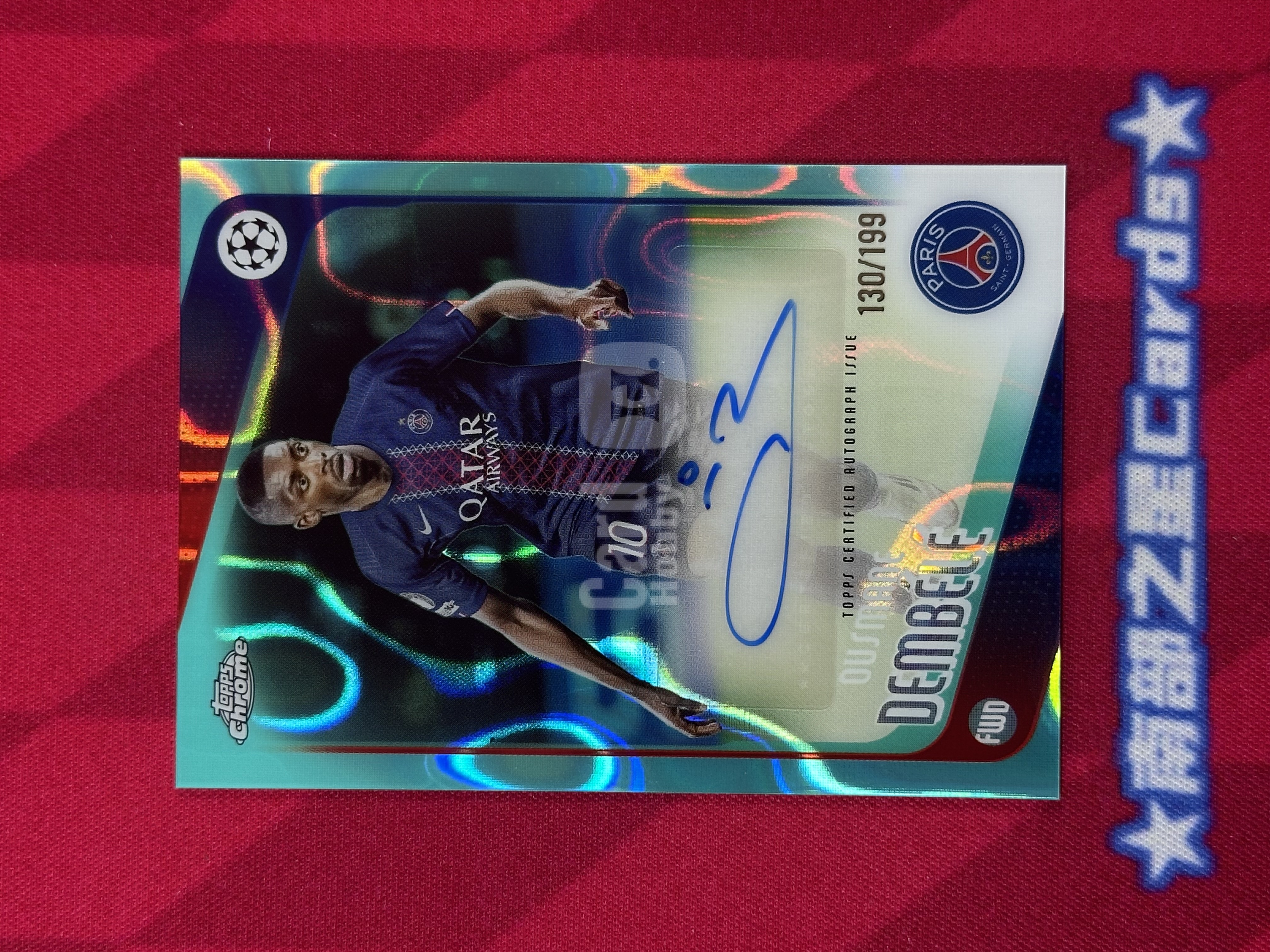 2025-26 Topps Chrome Ousmane Dembélé 奥斯曼 登贝莱 法国 巴萨 巴黎 签字 130/199编 青熔岩折 UEFA 欧冠 TC【南部之星】麦生