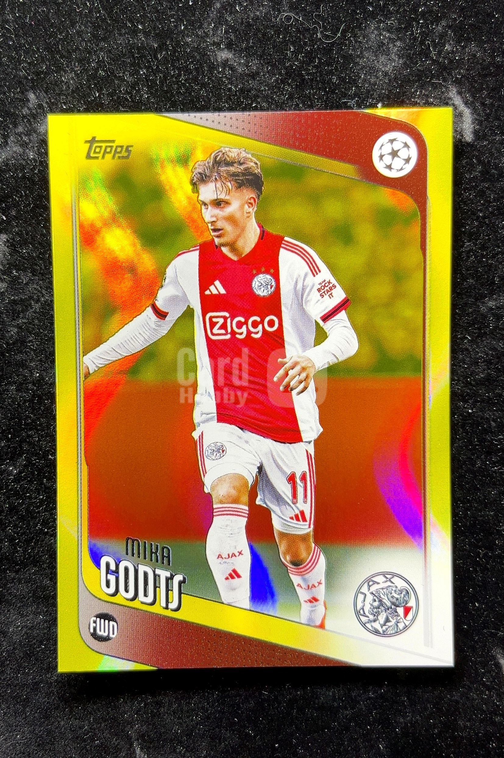 【小白1%代卖】2026 Topps Mika Godts 米卡·戈茨 黄变形虫折 折射 卡品如图 高价值 #101 AFC Ajax 阿贾克斯 0702