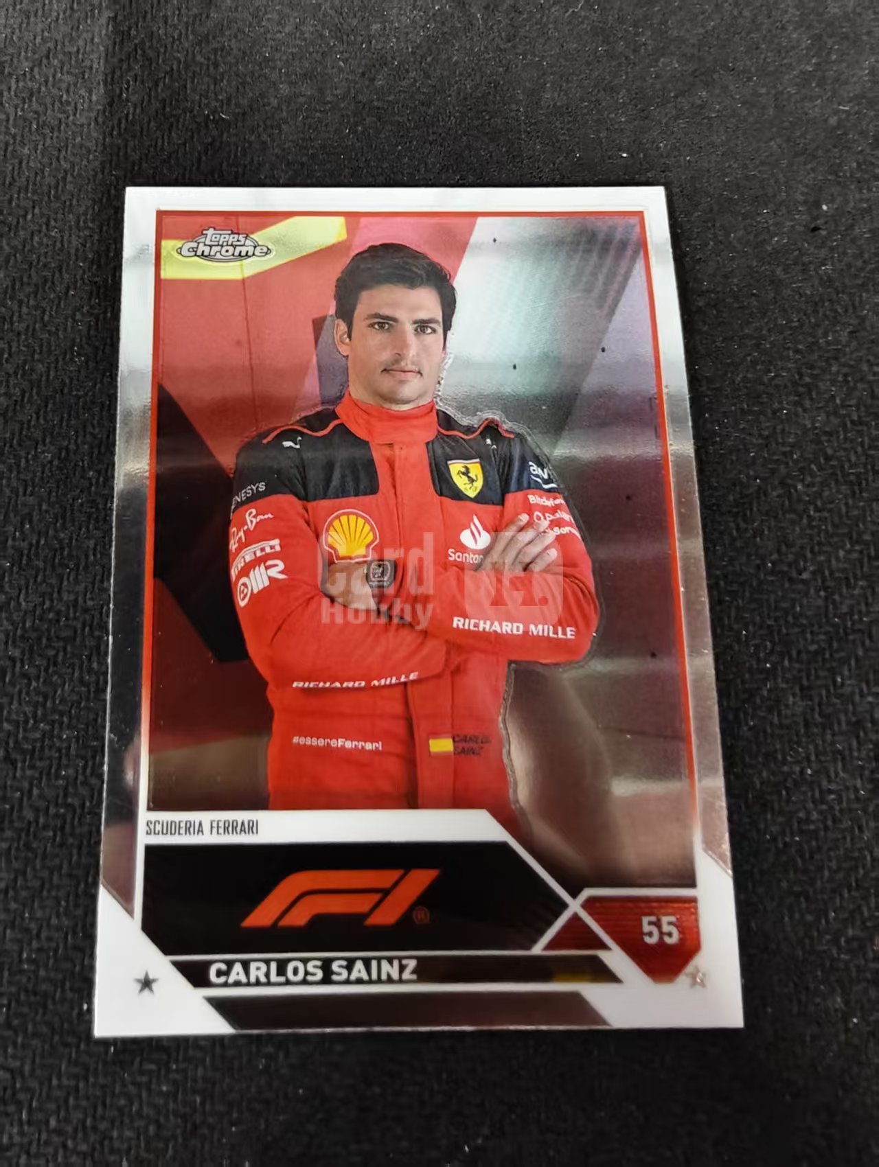 2023 Topps Chrome F1 Carlos Sainz 卡洛斯 赛恩斯 法拉利车队 划痕 边角瑕疵 #18
