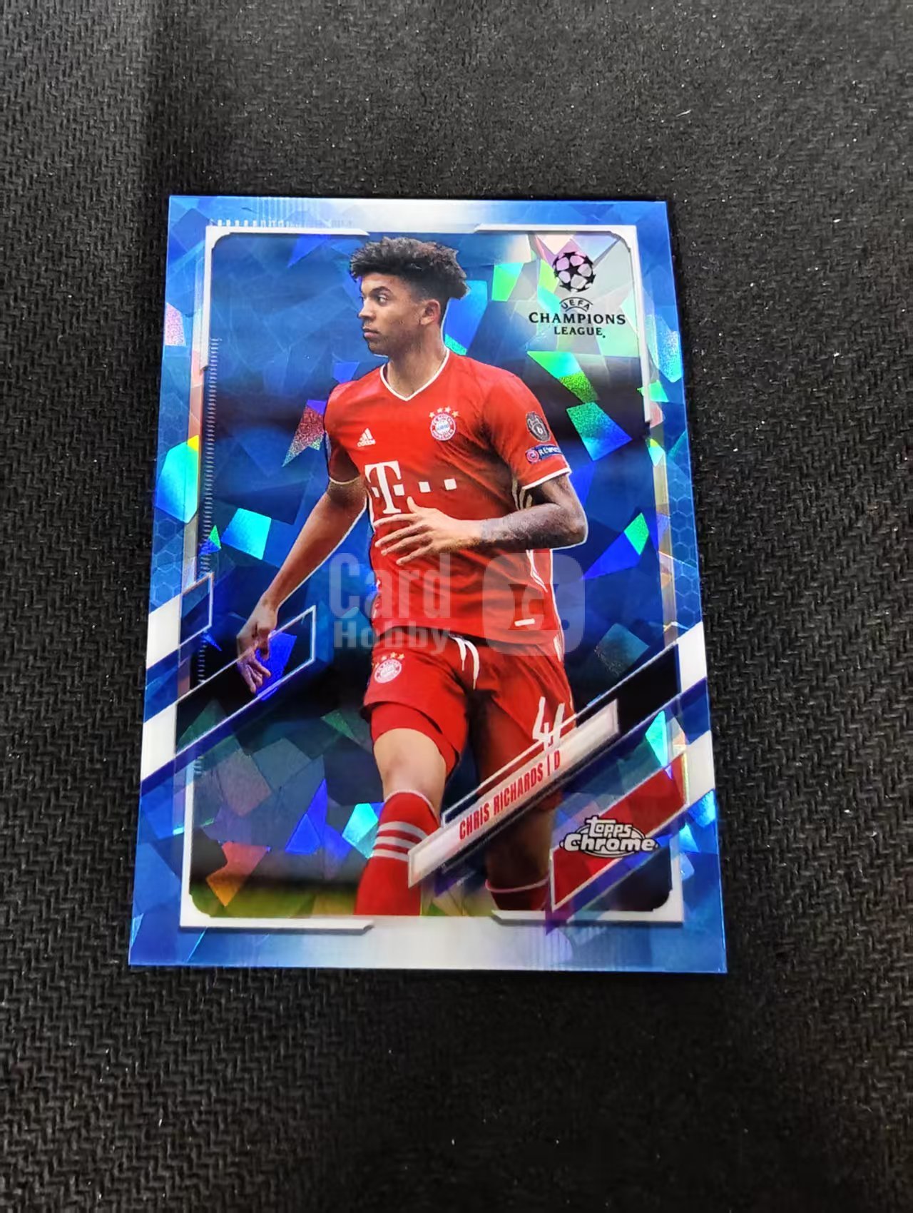【可合并,不累计】2021 Topps Chrome chris richards 克里斯 理查兹 蓝宝石 碎冰折 拜仁 欧冠 #22 划痕 边角瑕疵