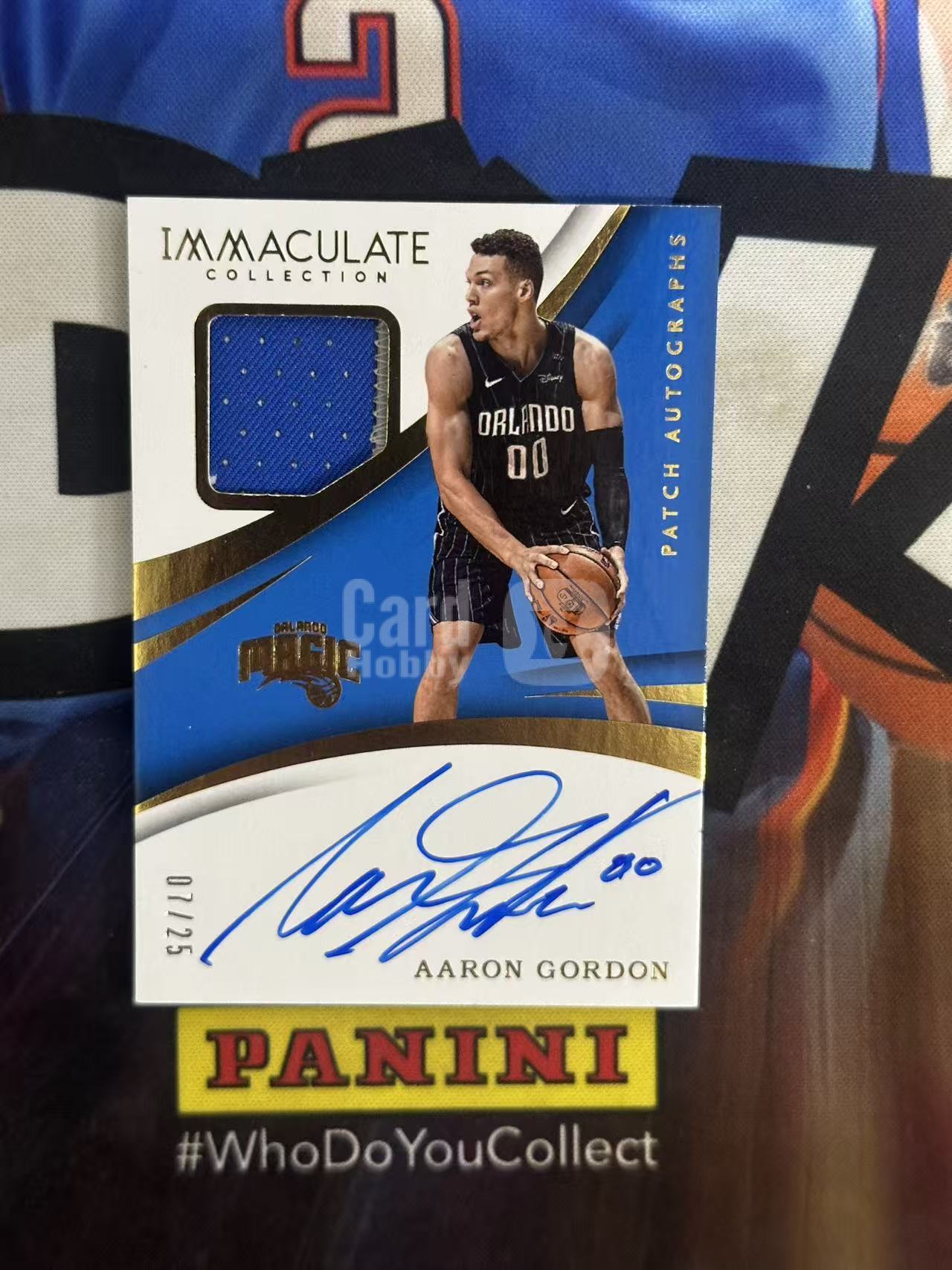 2017-18 Panini Immaculate Aaron Gordon 【小猪包代卖】25编 阿隆 戈登 背号签 JA 物料 球衣 签字 卡签 车位