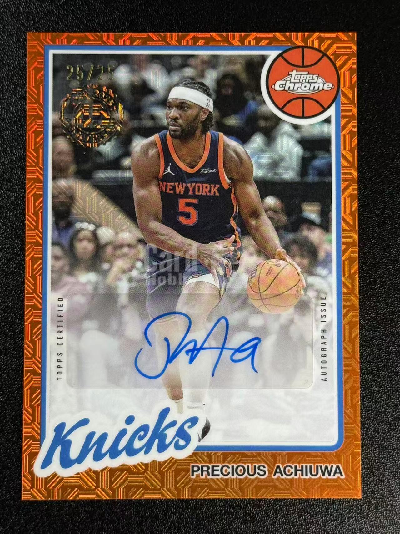 2025 Topps Topps Precious Achiuwa 普雷舍斯 阿丘瓦 TC系列 复古主题 25编 尾编 特卡 签字 签名 卡品瑕疵 #Wes# 160