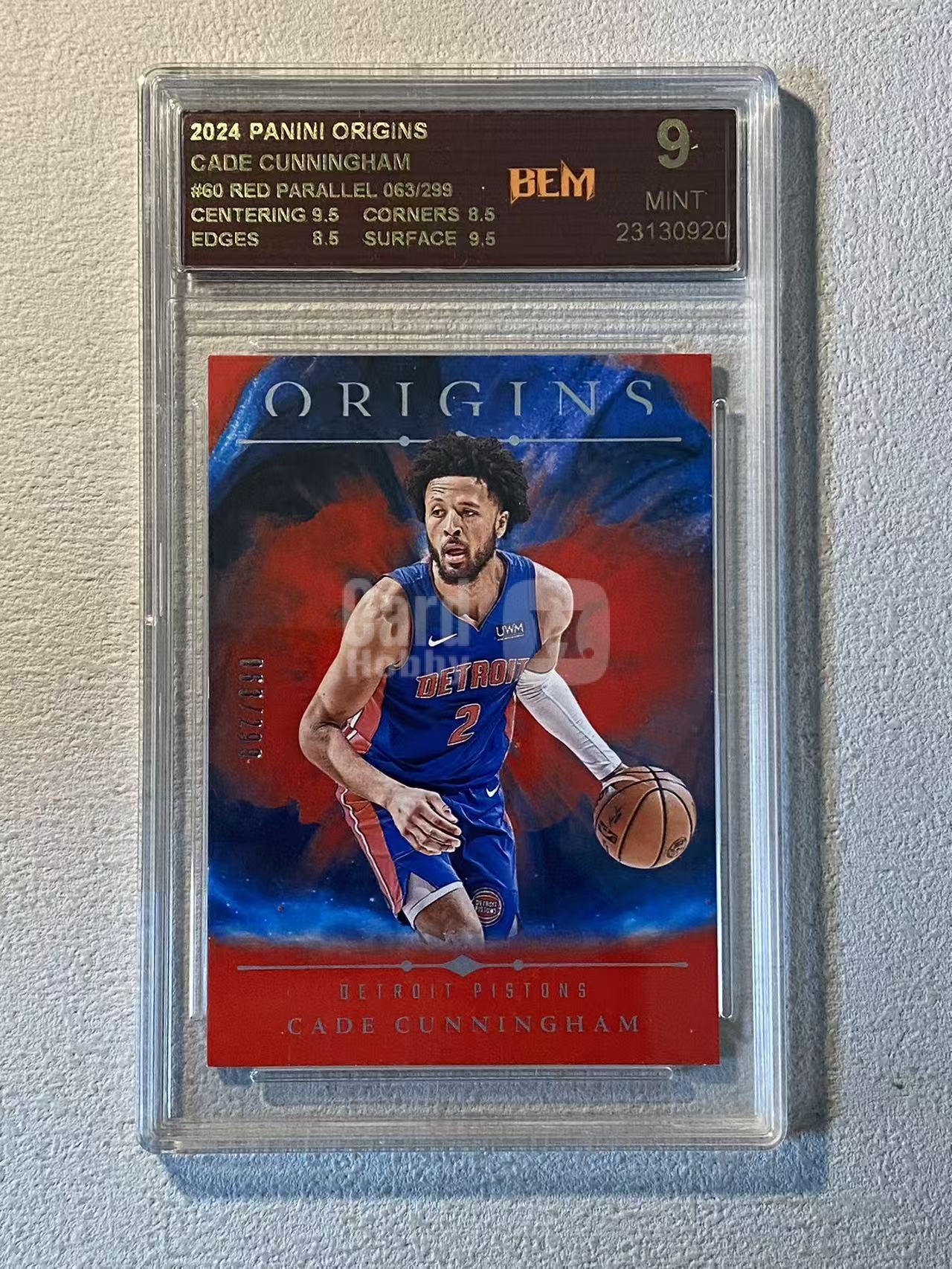 2024-25 Panini Origins Cade Cunningham 起源 活塞 凯德 康宁汉姆 CC /299编 评分9分 收藏必备