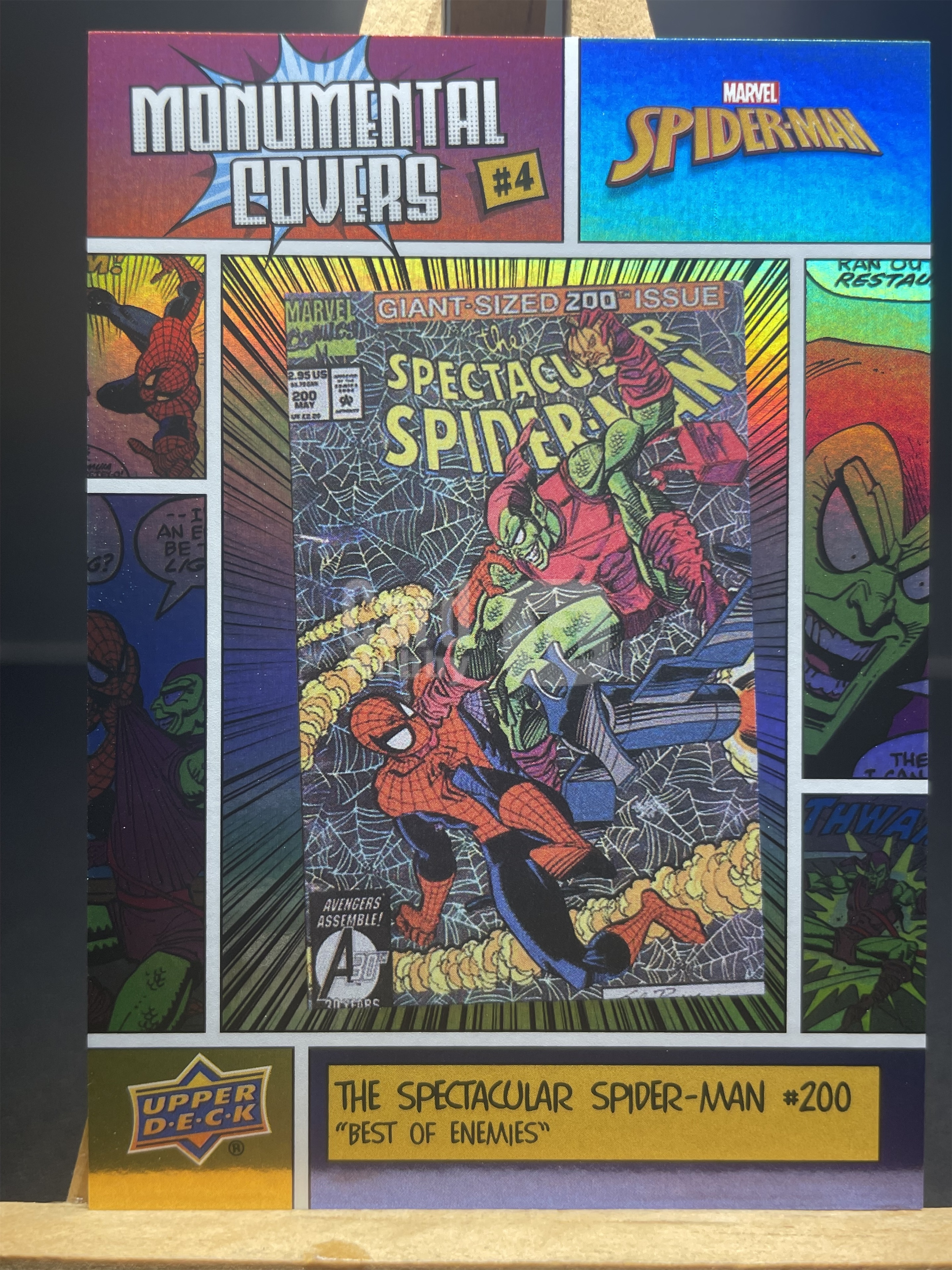 (B5) 2023 UPPER DECK 漫威 MARVEL 折射 封面 蜘蛛侠对战绿魔 收藏凑套必备 卡品如图!!!