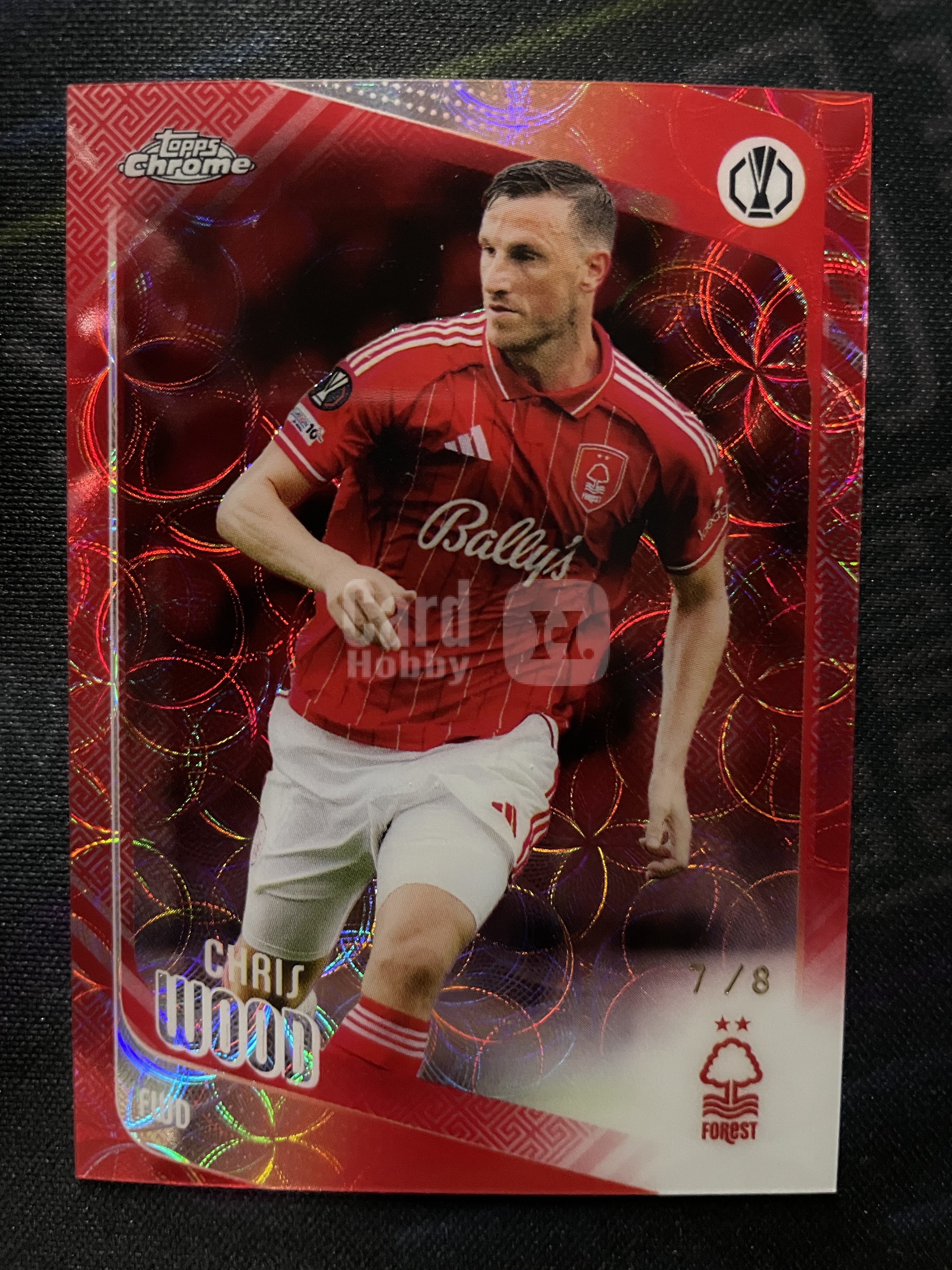 2026 Topps Chrome Chris Wood 【逸潮玩】欧冠TC 诺丁汉森林 克里斯 伍德 红圈圈折 折射 限量/8编 qlm 06