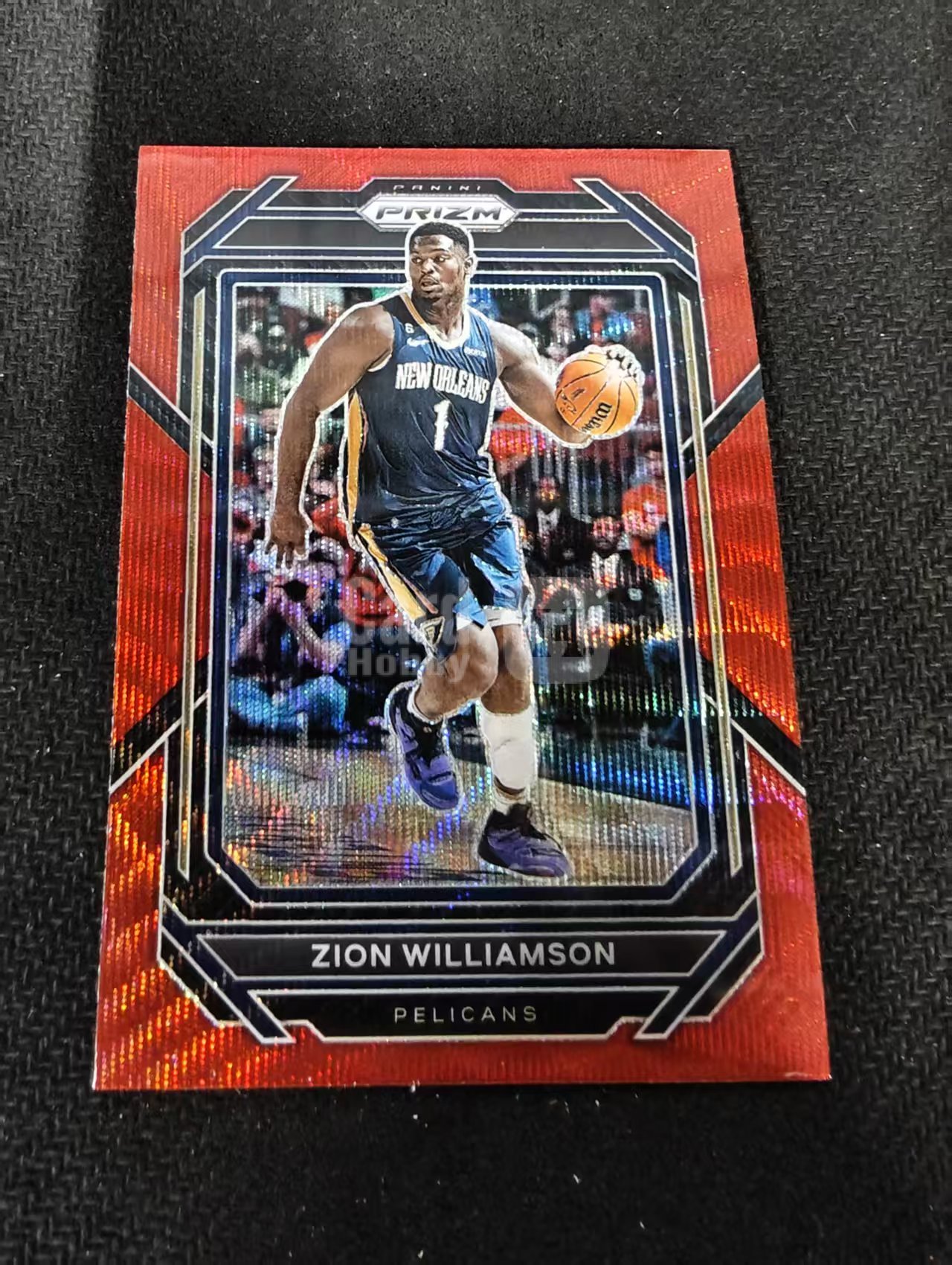 2022-23 Panini Prizm Zion williamson 锡安 威廉姆斯 胖虎 蔡恩 鹈鹕 红波纹 PZ 划痕 边角瑕疵 #214
