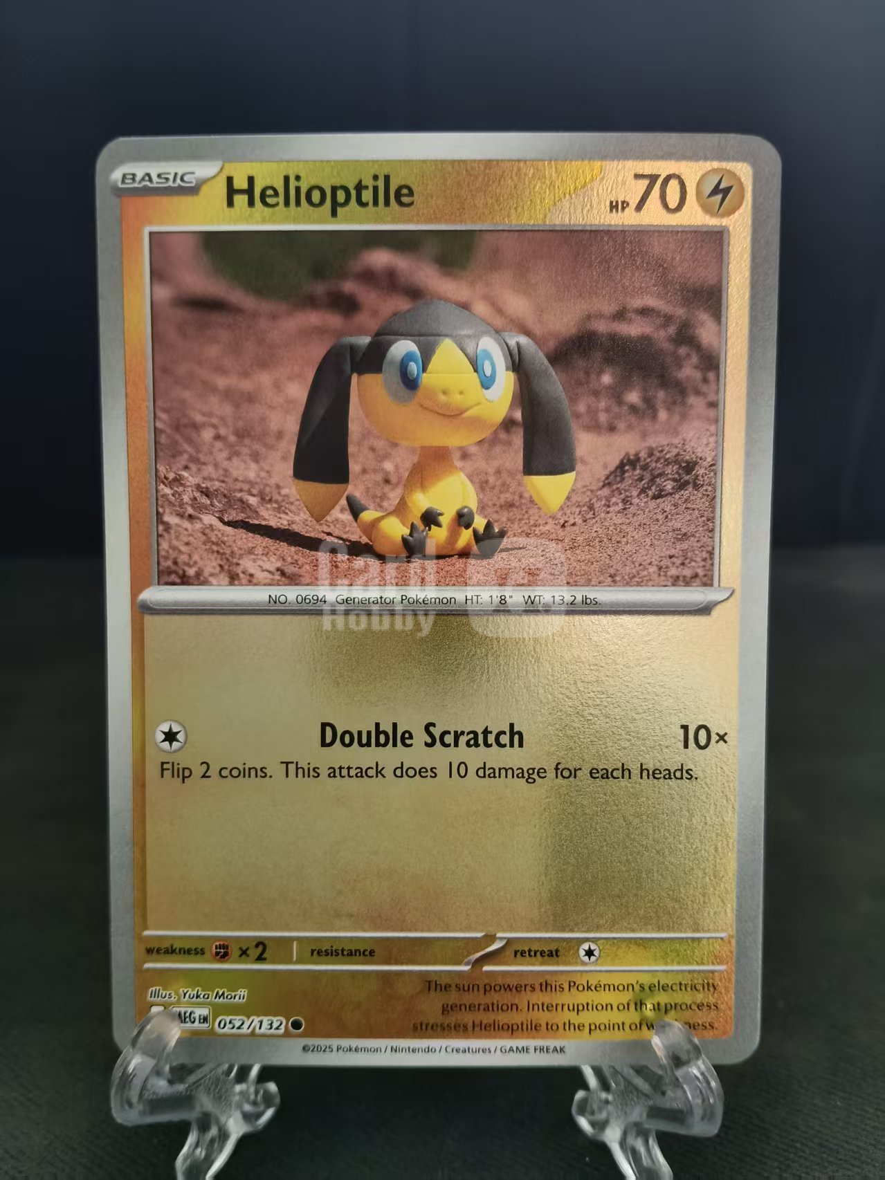 2025 Pokemon TCG MEGA Mega Evolution Helioptile en 宝可梦 MEG 52/132 美版 超级进化 伞电蜥 闪卡 卡品如图