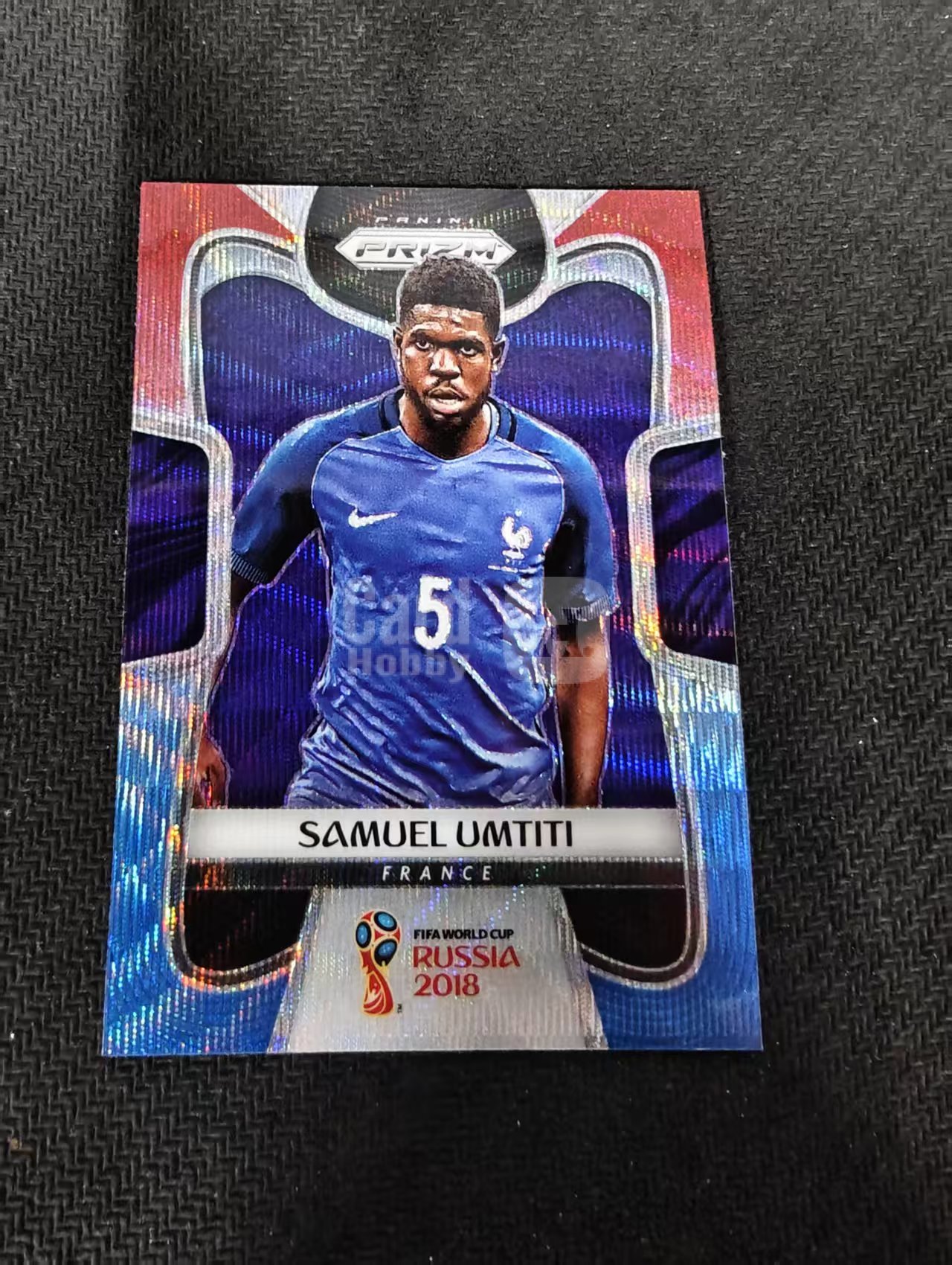 2018 panini prizm Samuel Umtiti 世界杯 法国 萨米埃尔 乌姆蒂蒂 三色折 三色波纹折 划痕 边角瑕疵#86
