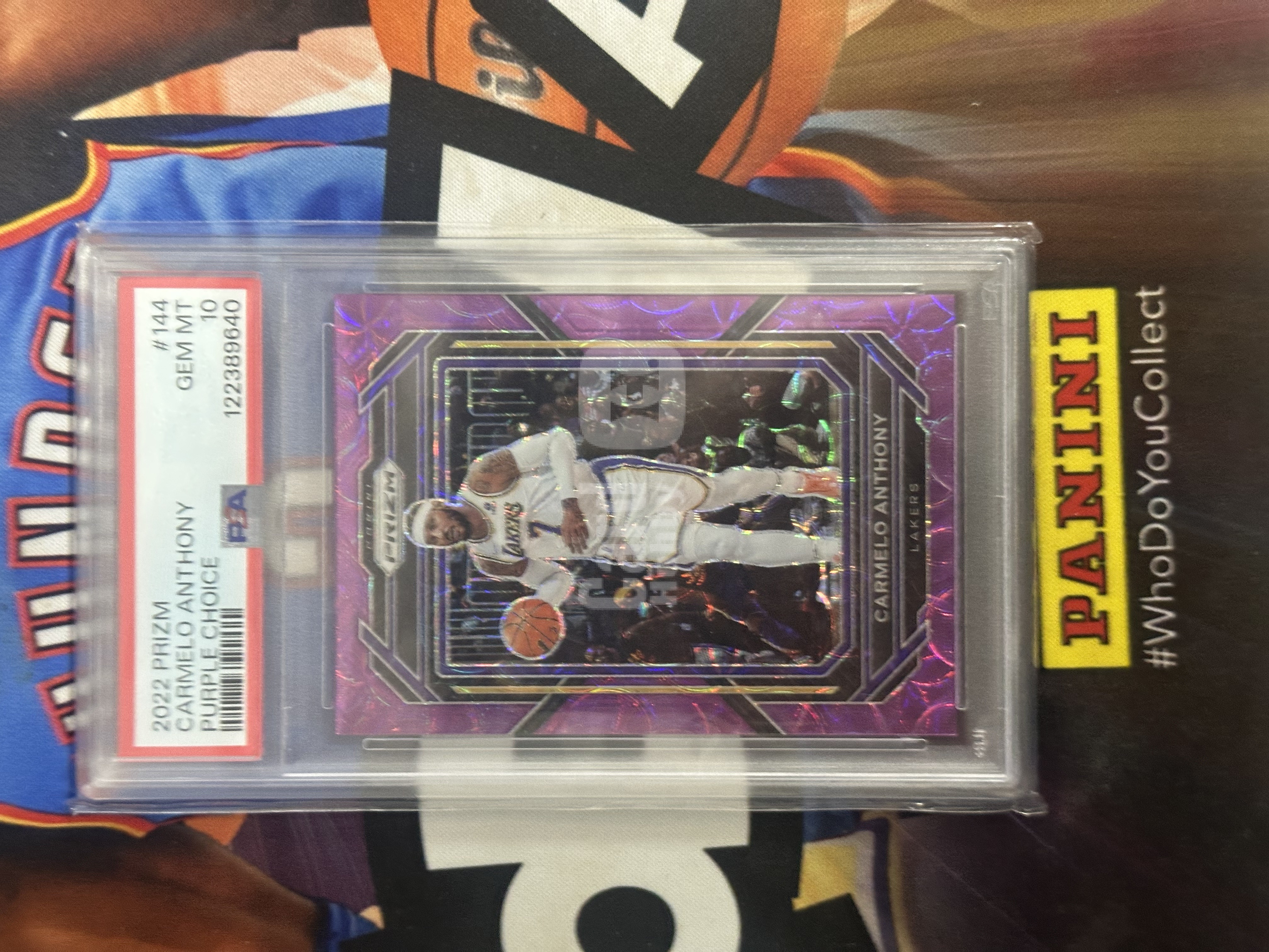2022-23 Panini Prizm Carmelo Anthony 【小猪包代卖】卡梅隆 安东尼 20编 choice 甜瓜 紫圈圈折 PSA10分 POP1 base 名人堂 llt