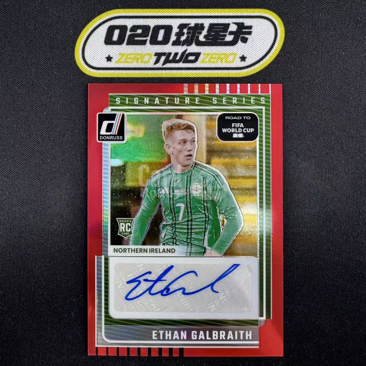 2025-26 Panini Donruss Ethan Galbraith 杜蕾斯 伊桑 加尔布雷斯 新秀RC 12/49编 红折 签字 北爱尔兰(GZ01)
