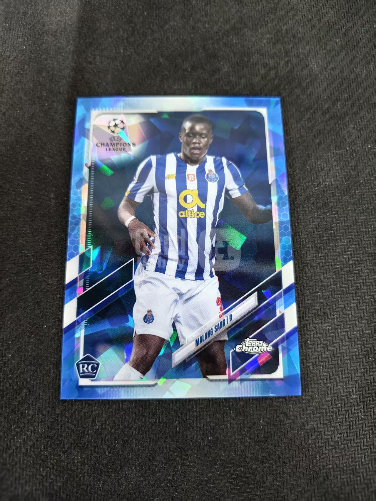 【可合并,不累计】2021 Topps Chrome malang sarr 欧冠 蓝宝石 波尔图 RC 新秀 马朗 萨尔 蓝碎冰 #36 划痕 边角瑕疵