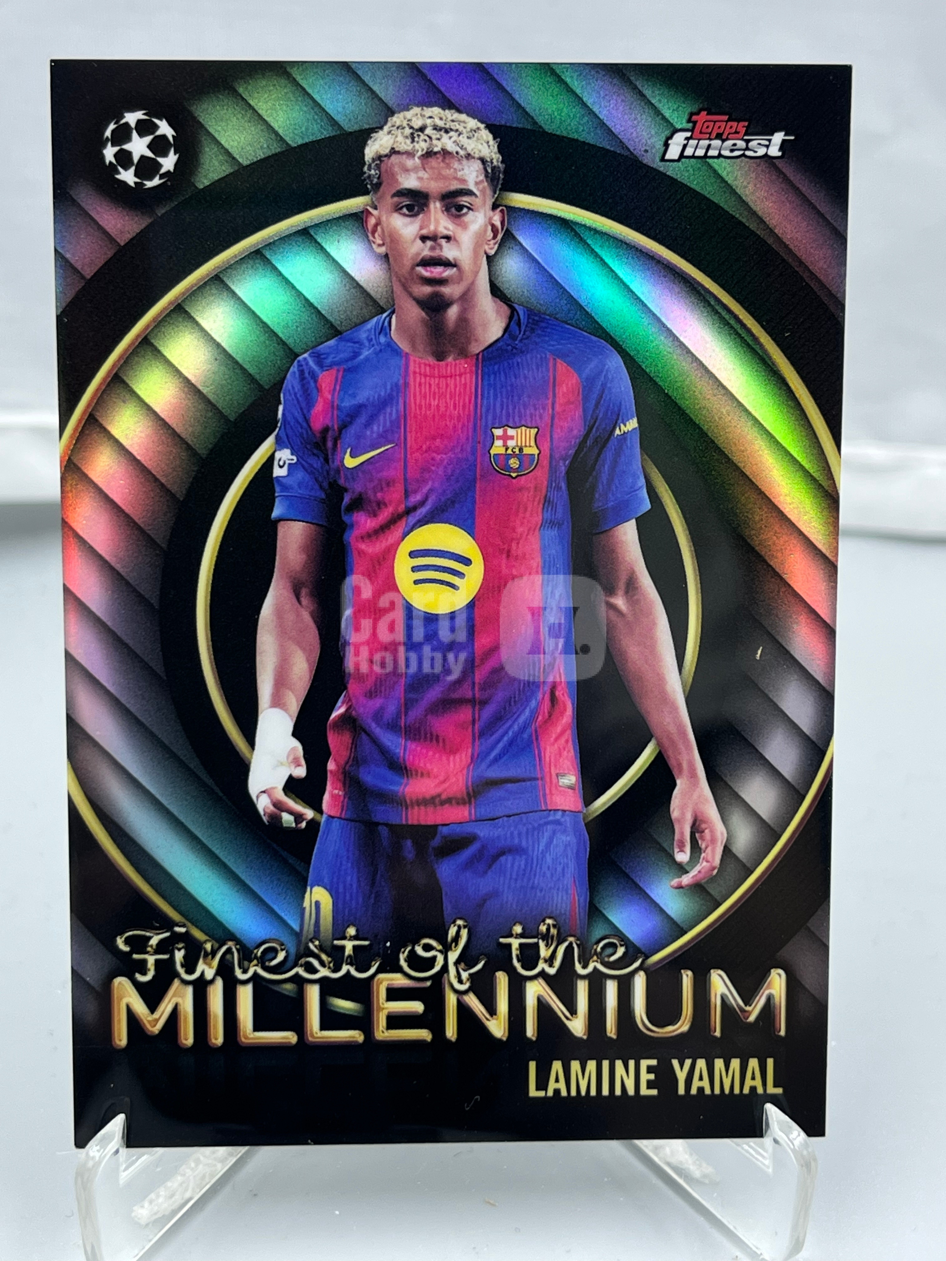 2026 Topps Finest Lamine Yamal 欧冠欧战 拉明 亚马尔 西班牙 巴萨 巴塞罗那 世界杯冠军 千禧年最佳球星 特卡 银折 折射 【暴富 LK张】ta438