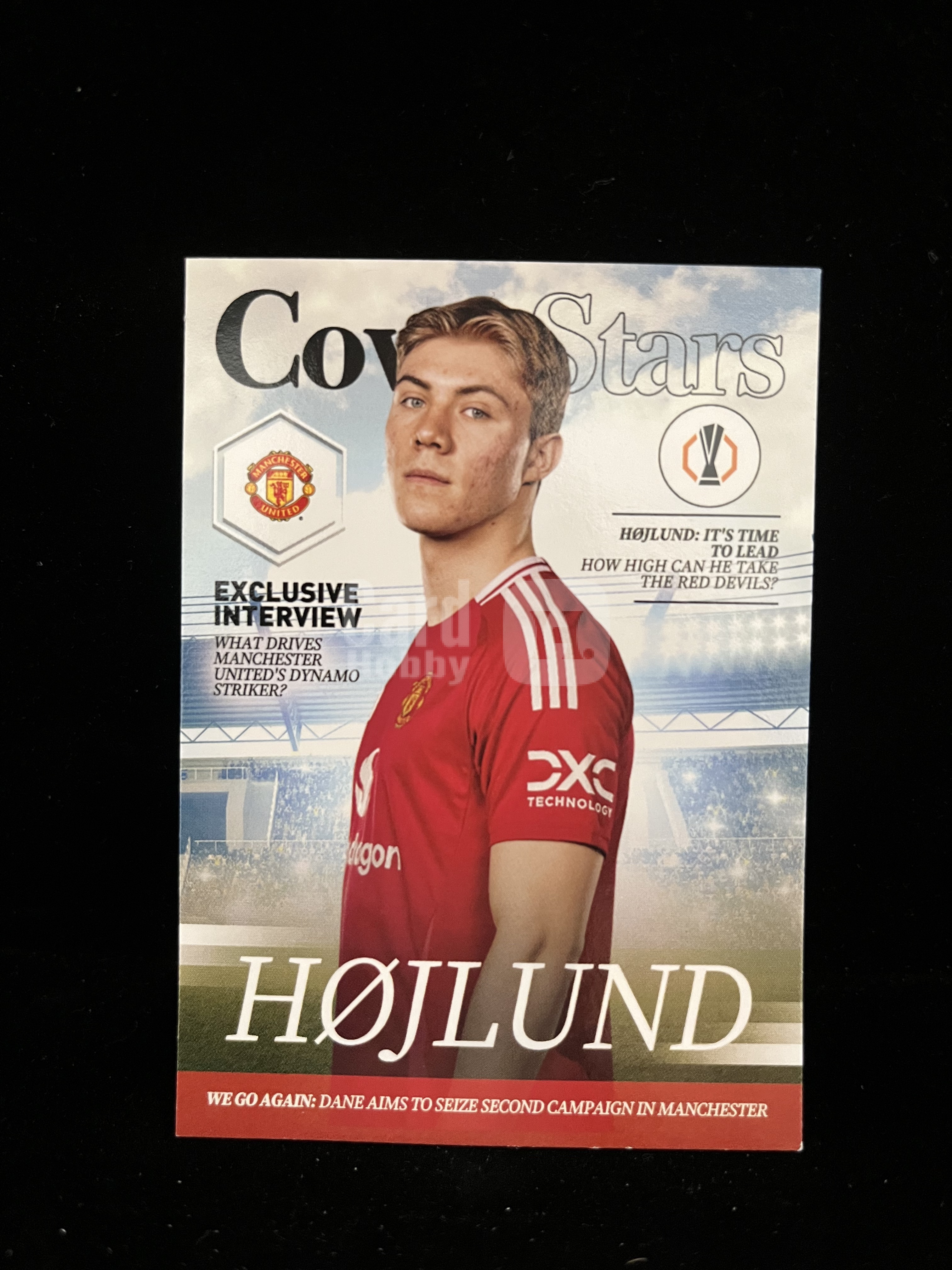 免费代拍 2024 Topps UEFA Club Competitions 欧联杯 霍伊伦 Rasmus Hojlund Insert 卡品如图#E309