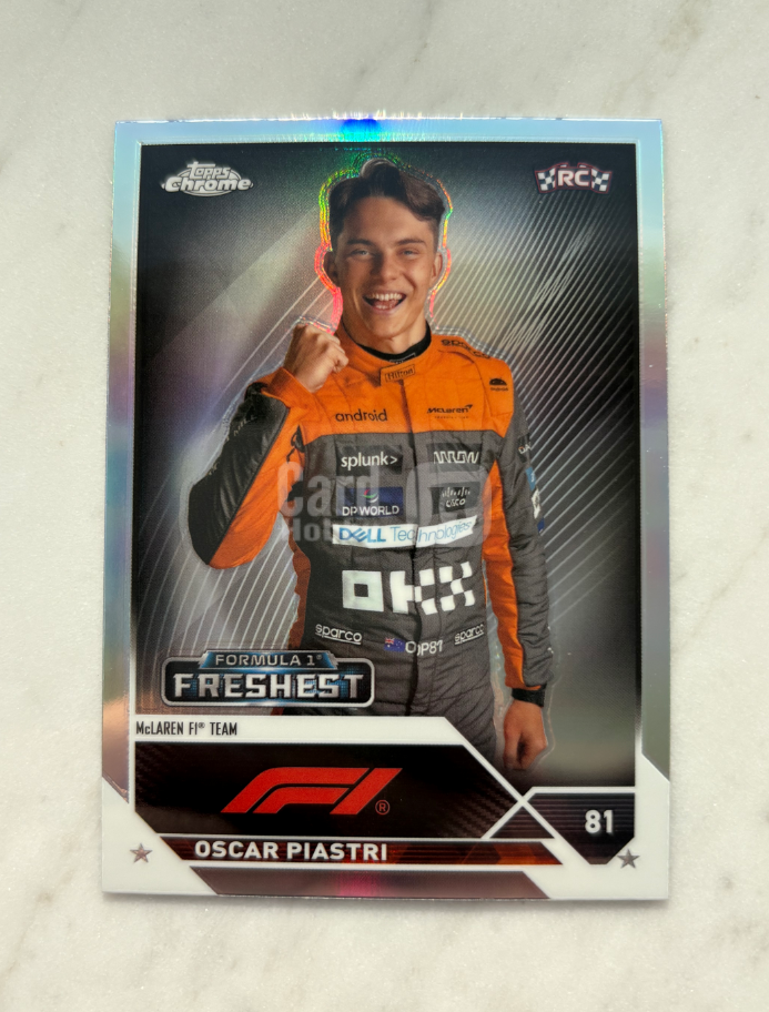 2023 Topps Chrome Oscar Piastri RC 皮亚斯特里 新秀 迈凯伦 定妆照 银折 冠军争夺者 ebay起飞 卡品如图 收藏必备