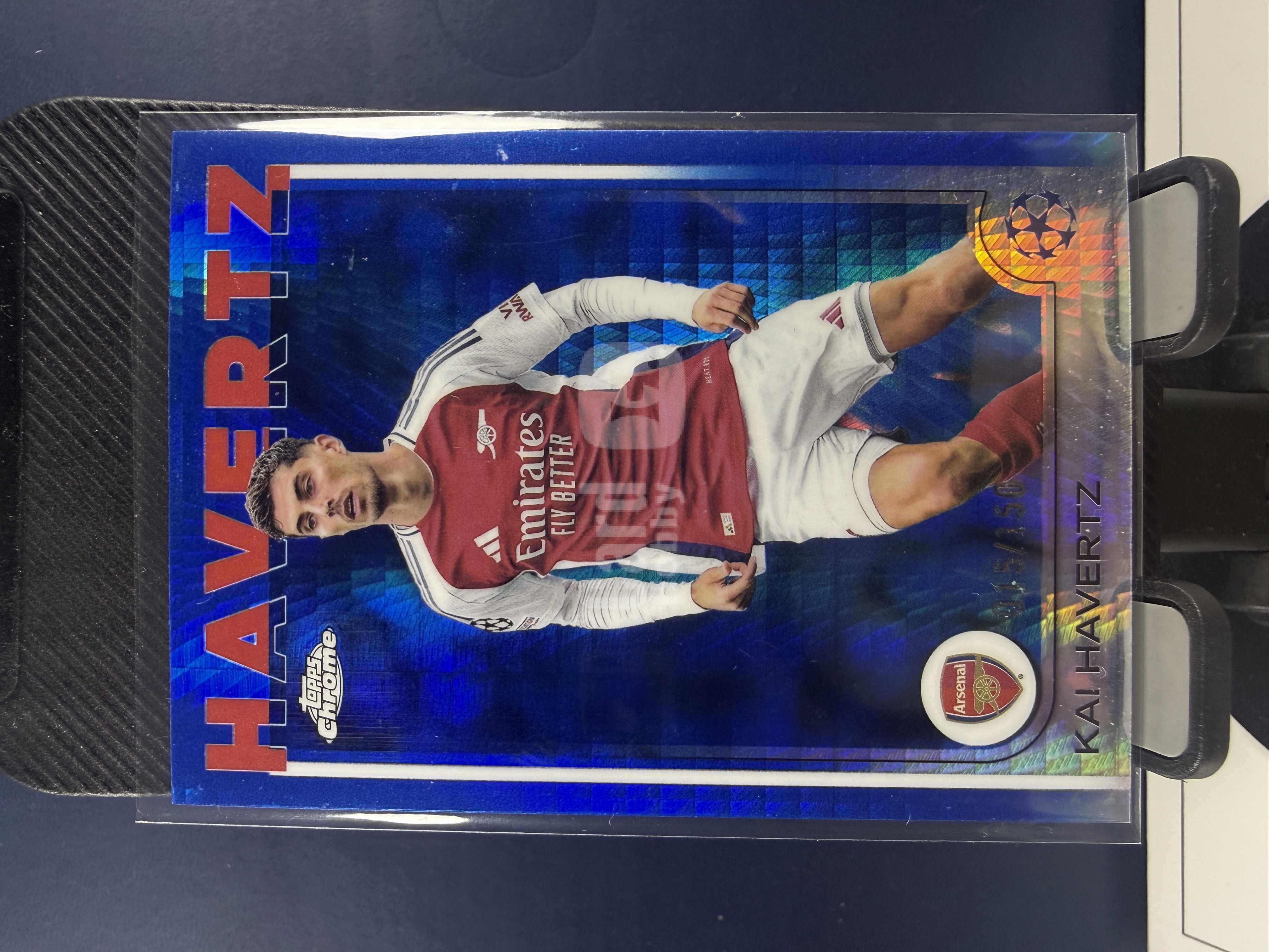 2024-25 Topps Chrome Kai Havertz TC 欧冠 阿森纳 凯哈弗茨 蓝折 150编 折射 收藏必备 (沸腾)