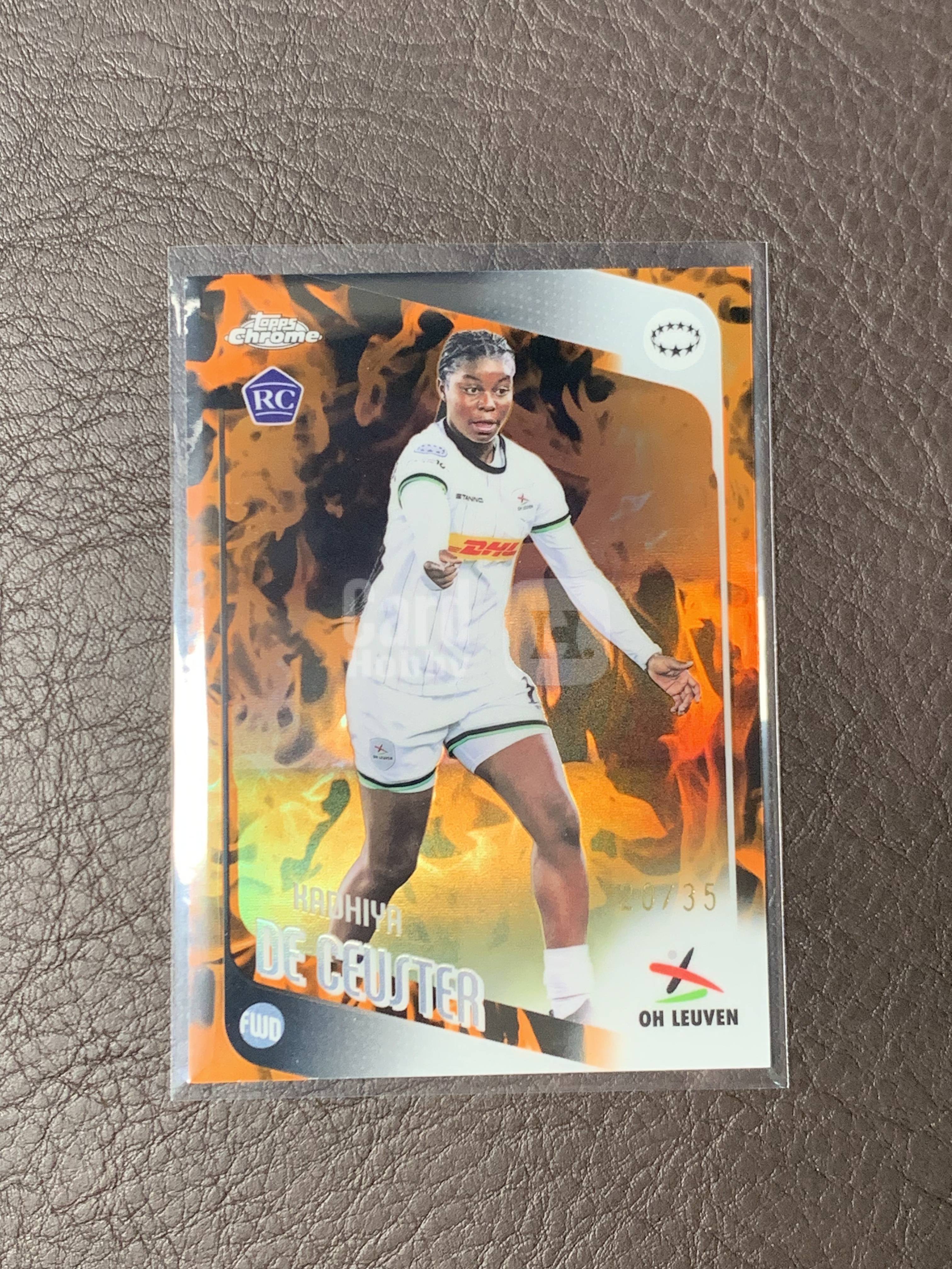 2026 Topps Chrome Regis #48 欧冠 女足 20/35编 豹纹折 橙色 火焰