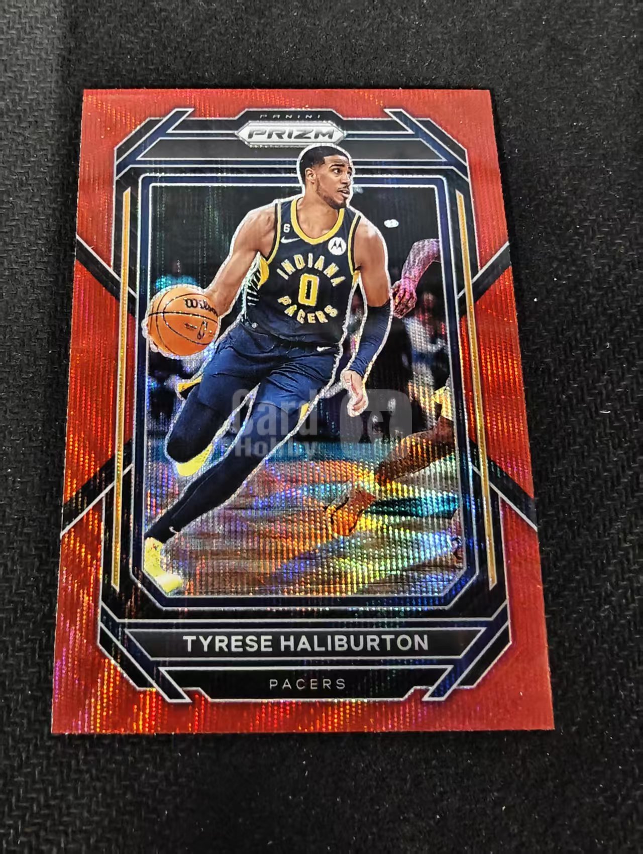 2022-23 Panini Prizm Tyrese Haliburton 泰里斯 哈利伯顿 哈里伯顿 联盟顶级控卫 步行者 红波纹 PZ 划痕 边角瑕疵 #93