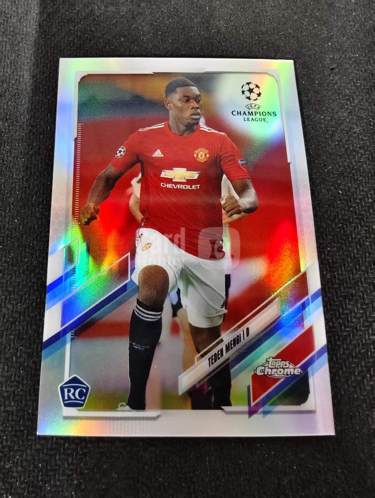 【可合并,不累计】2021 Topps chrome Teden Mengi RC 门吉 新秀 曼联 欧冠 银折 划痕 边角瑕疵 #28