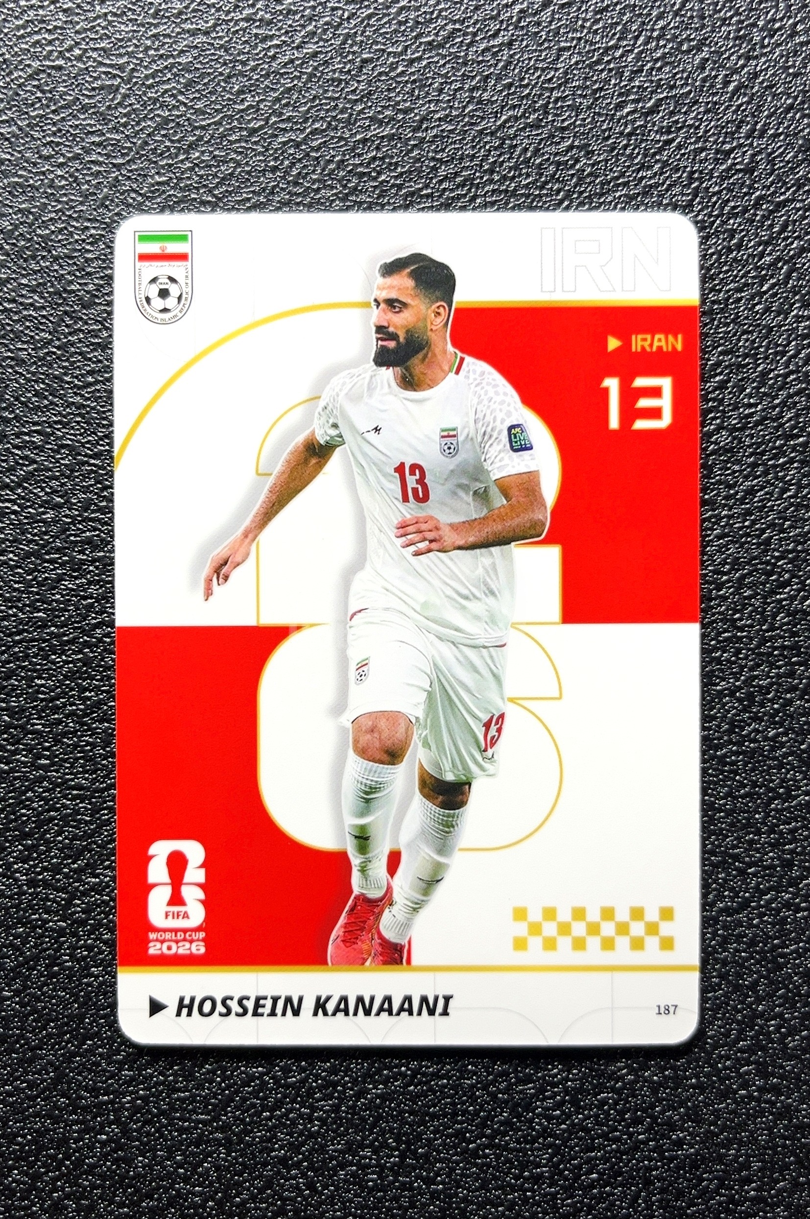 【小白1%代卖】2026 Panini 卡游世界杯 Hossein Kanaani 侯赛因·卡纳尼 卡品如图 高价值 #187 IRN 伊朗 0803