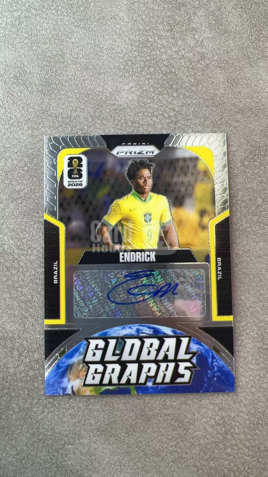 8109【330球星卡实体店代卖】2026 Panini pz世界杯 Prizm Endrick 恩德里克 base 签字 AUTO 全球签 Global Graphs 巴西 (UK23)