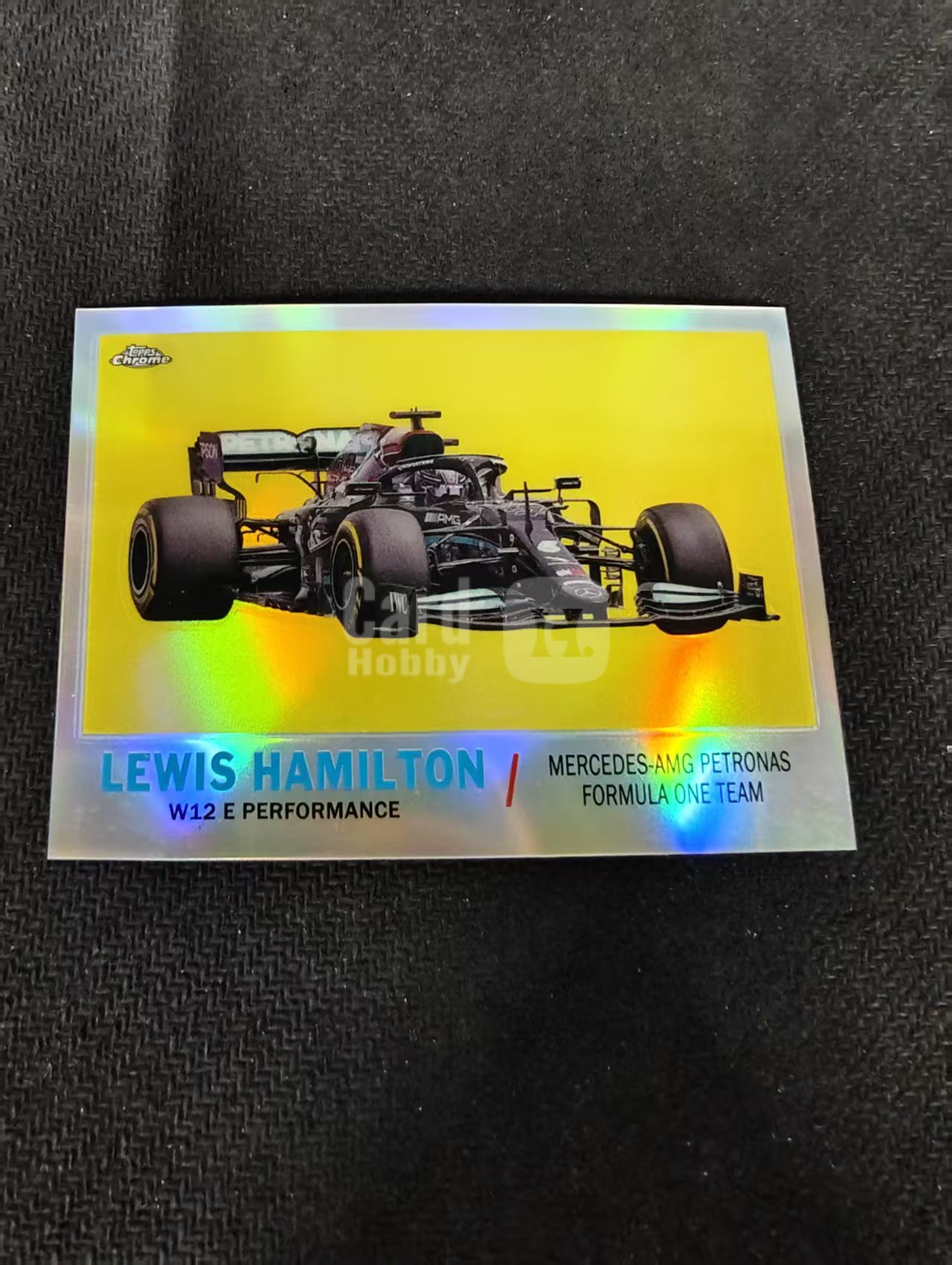 2021 Topps Chrome Lewis Hamilton F1 刘易斯 汉密尔顿 梅赛德斯奔驰 AMG 银折 F1 划痕 边角瑕疵 #LH