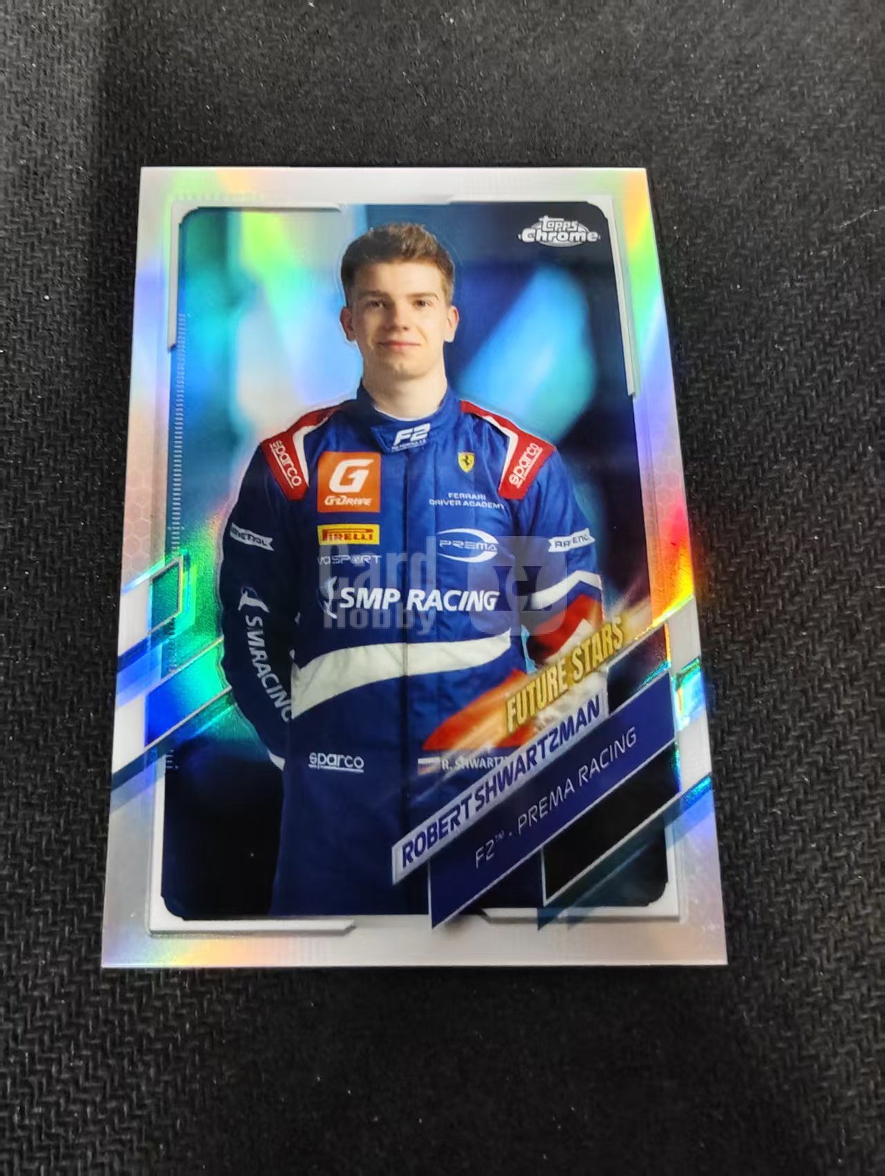 2021 Topps Chrome F1 Robert Shwartzman 罗伯特 施瓦茨曼 银折 划痕 边角瑕疵 #58