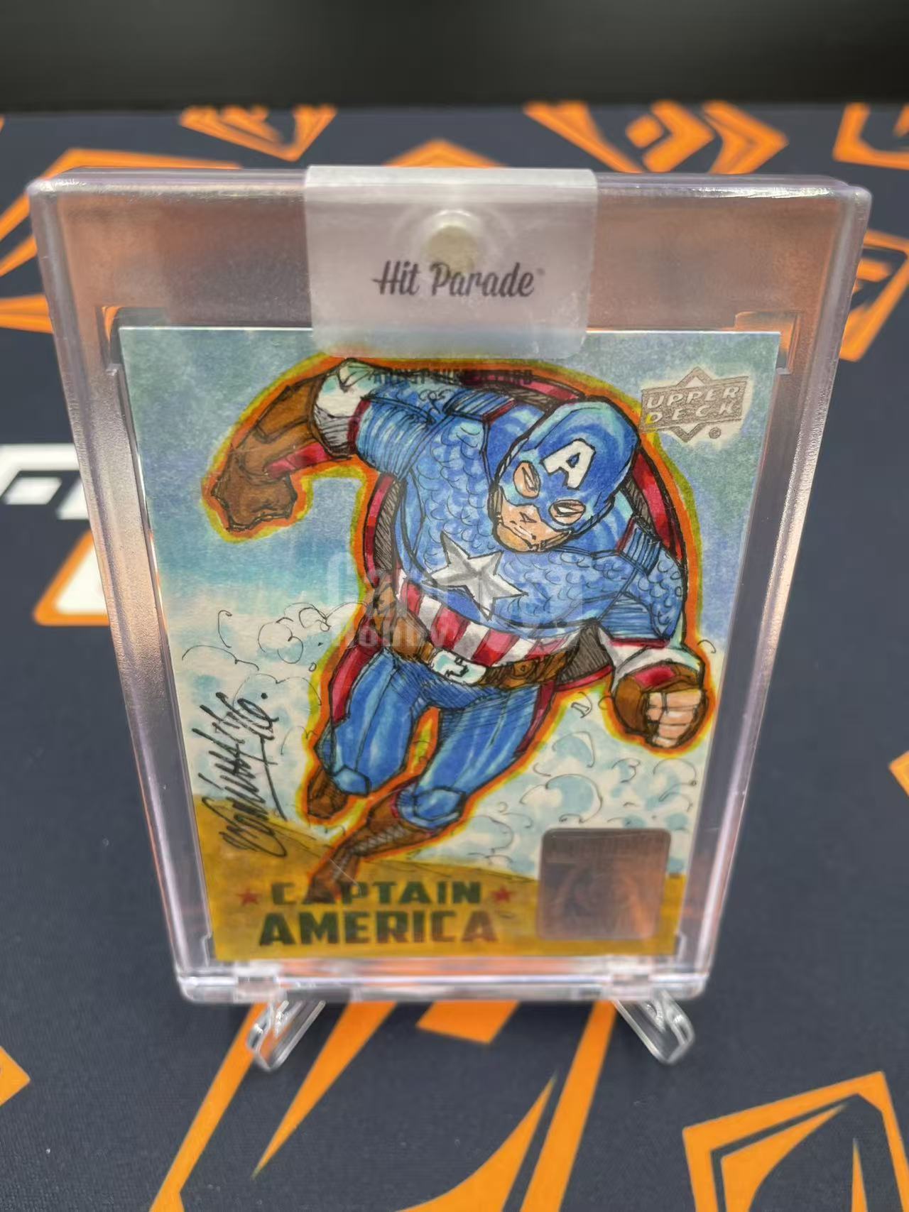 2016 Marvel (MCU) Upper Deck 漫威 Captain America 美国队长 手绘卡 Sketch 【缇缇代拍】 1/1编 ofo 画师 亲笔签名 值得收藏 天空城