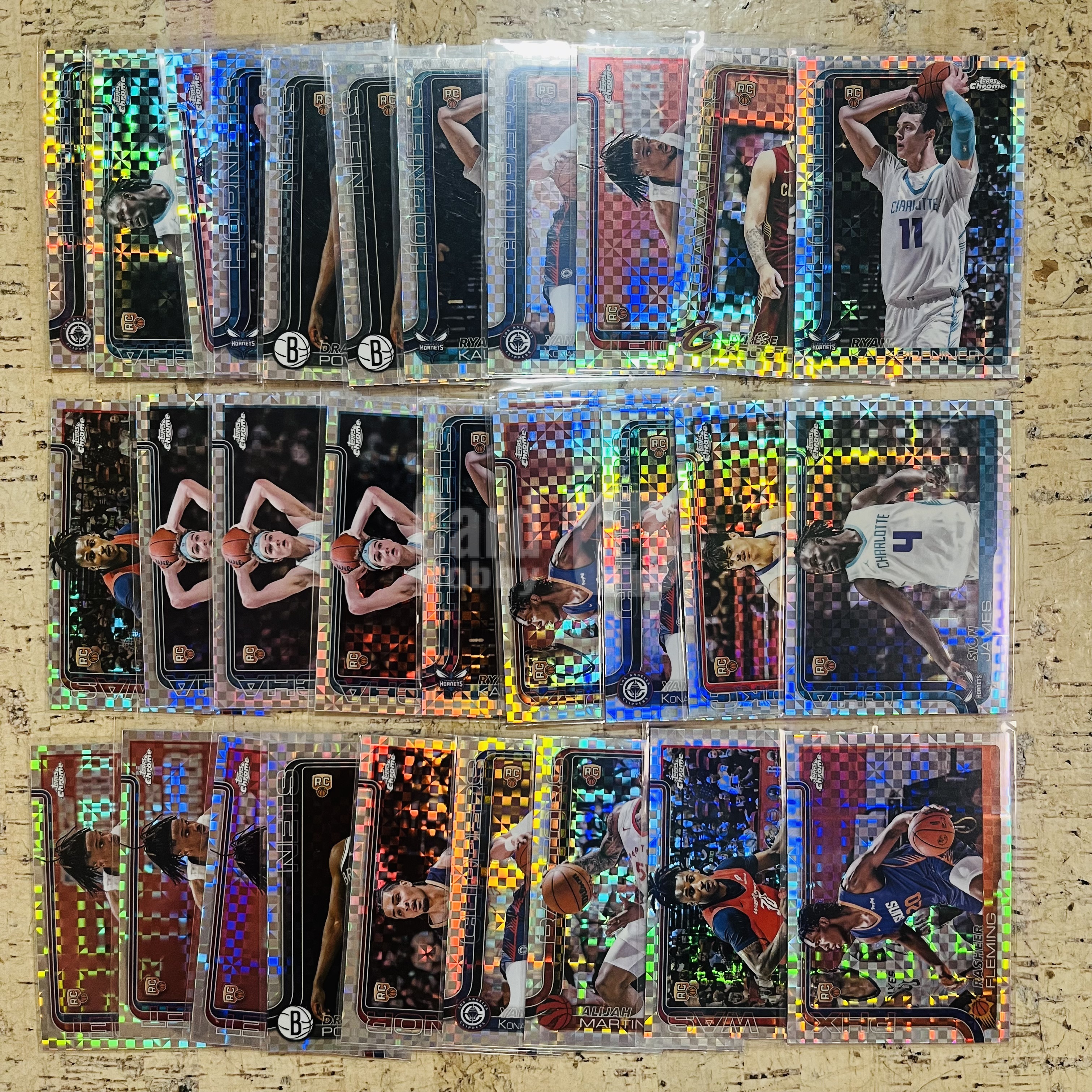 2025-26 Topps Chrome Ryan Kalkbrenner RC 新秀 银棋盘折 银格子折 30张打包 第1组 可兑换蓝X折 投资凑套必备 此标有膜无夹【小卡迷拍卖 可累积半年】