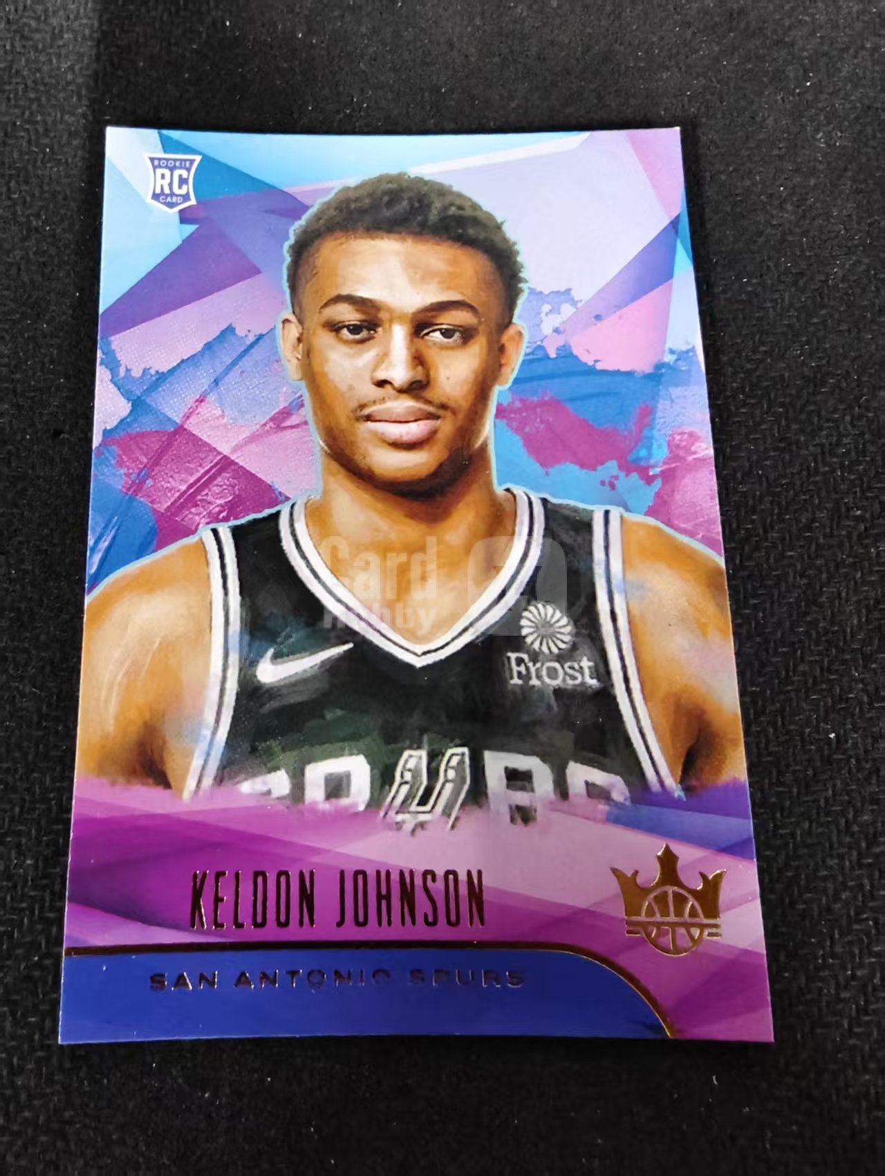 2019-20 panini court kings keldon johnson 油画 马刺 凯尔登 约翰逊 RC 新秀 一级 划痕 边角瑕疵 #69