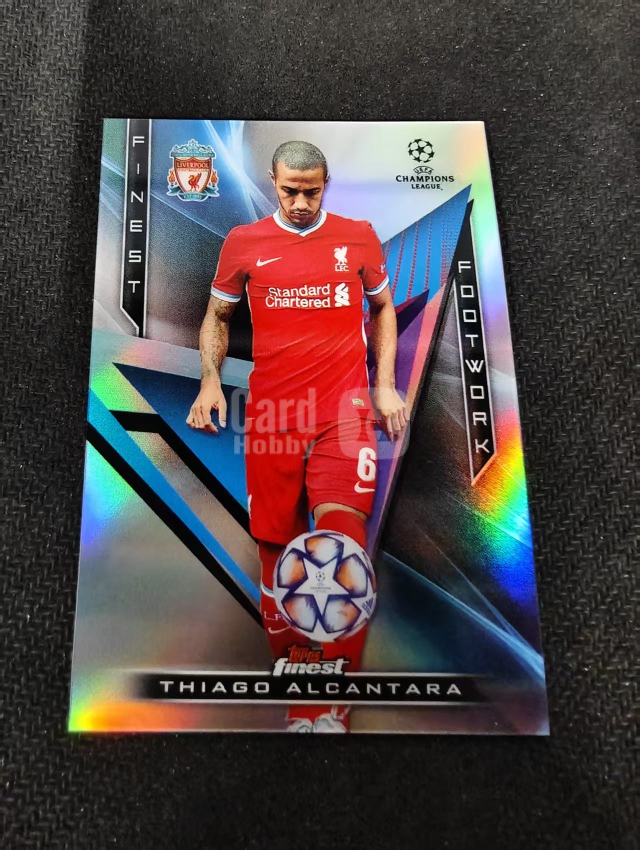 【可合并,不累计】2021 Topps finest Thiago Alcantara 亚戈 阿尔坎塔拉 利物浦 拜仁 欧冠 银折 特卡 #2 划痕 边角瑕疵