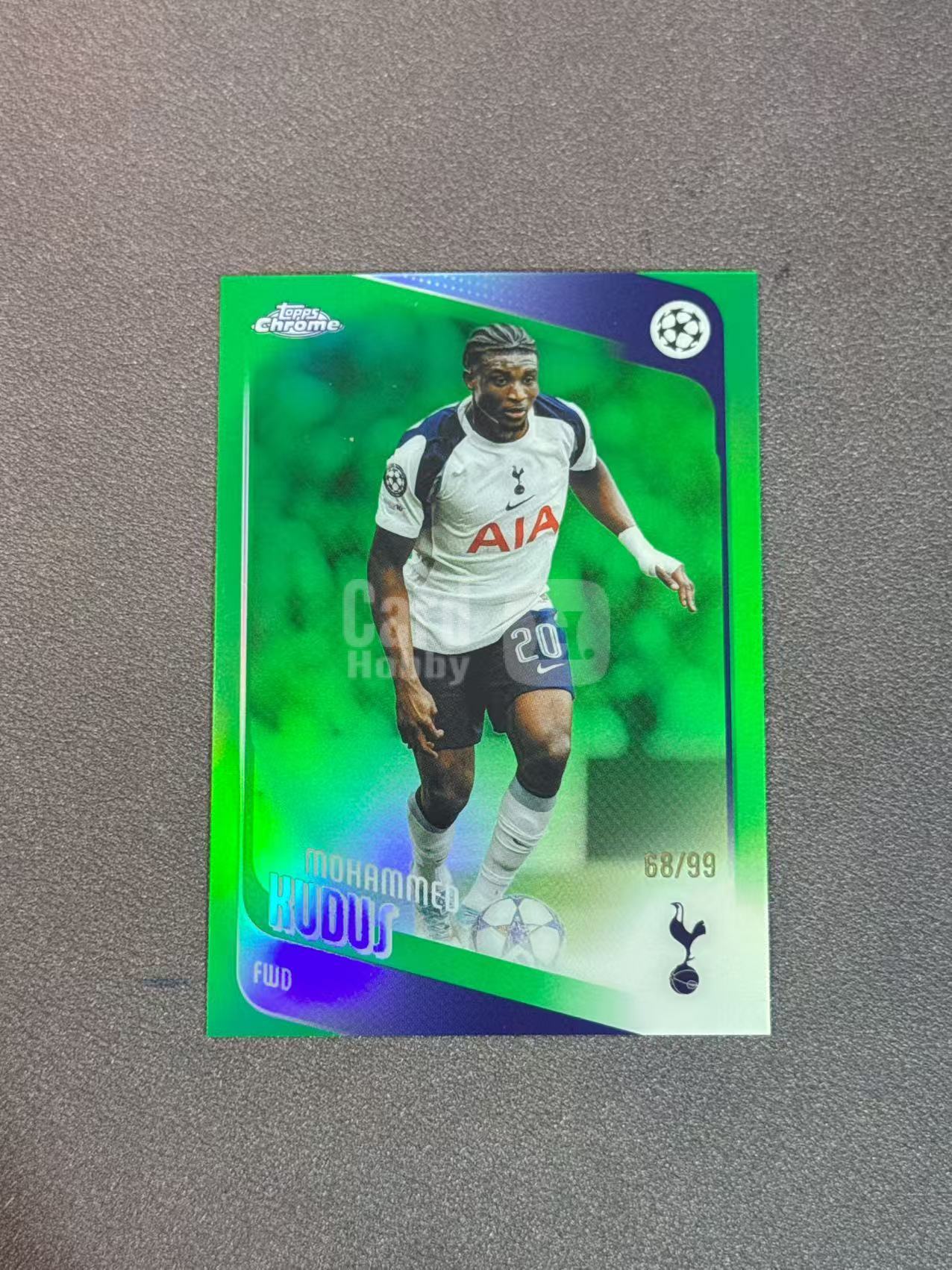 2026 Topps Chrome Mohammed Kudus 欧战TC 热刺 库杜斯 绿折 99编 瑕疵如图