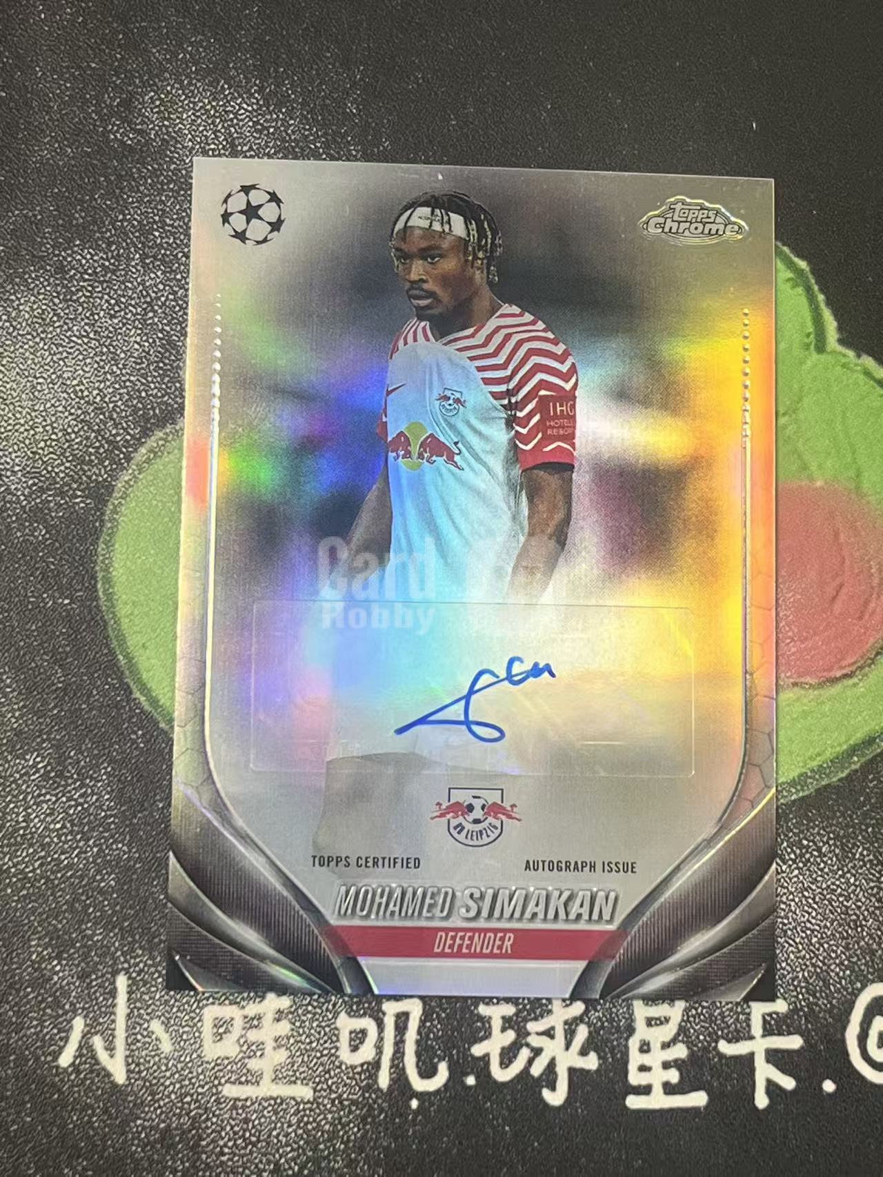 2024 Topps Chrome Mohamed Simakan 欧冠 莱比锡红牛 西马坎 银折 签字 微瑕如图【ZYP代拍】望灯