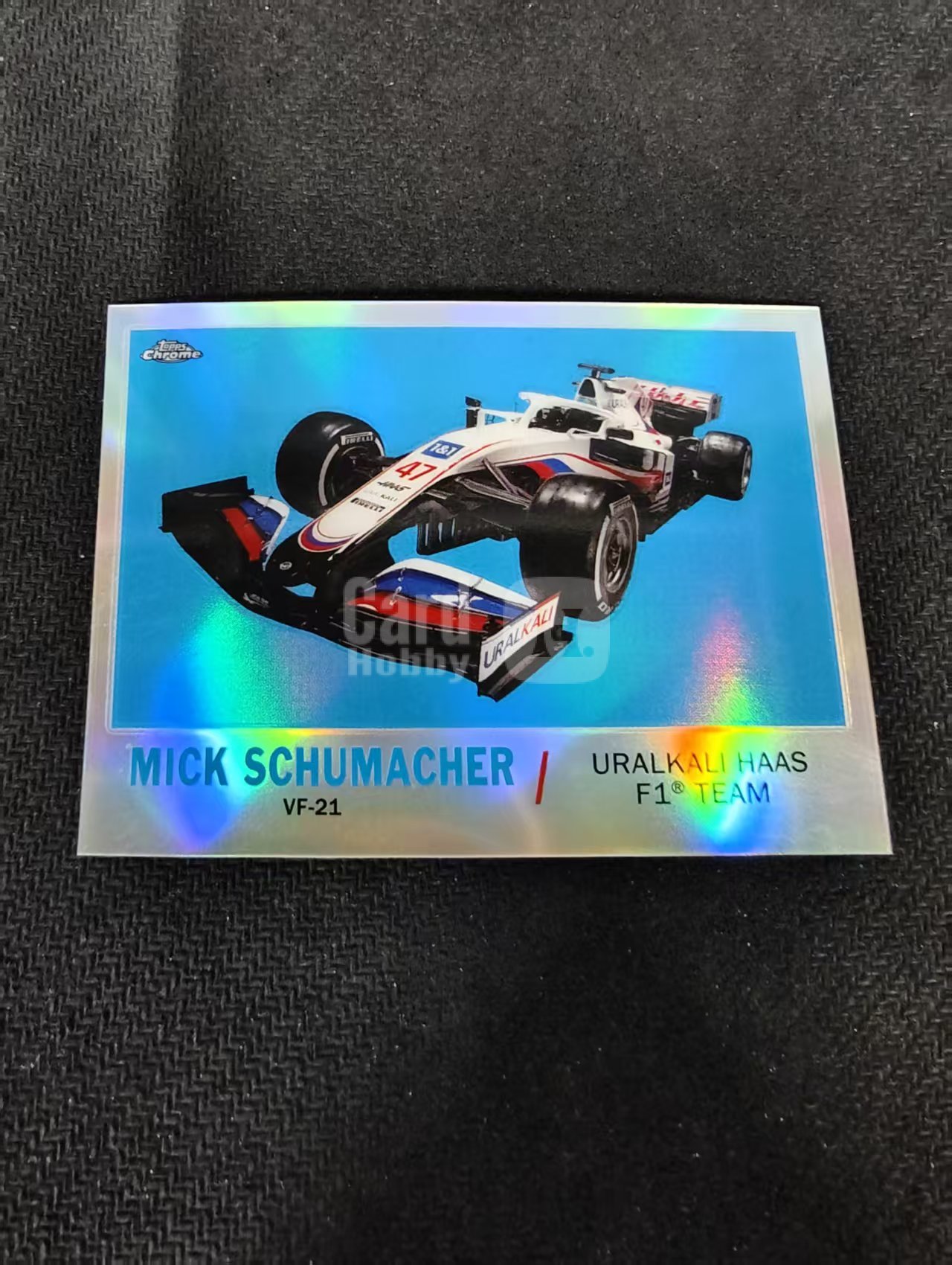 2021 Topps Chrome Mick Schumacher RC F1 新秀 米克 舒马赫 银折 划痕 边角瑕疵 #MS