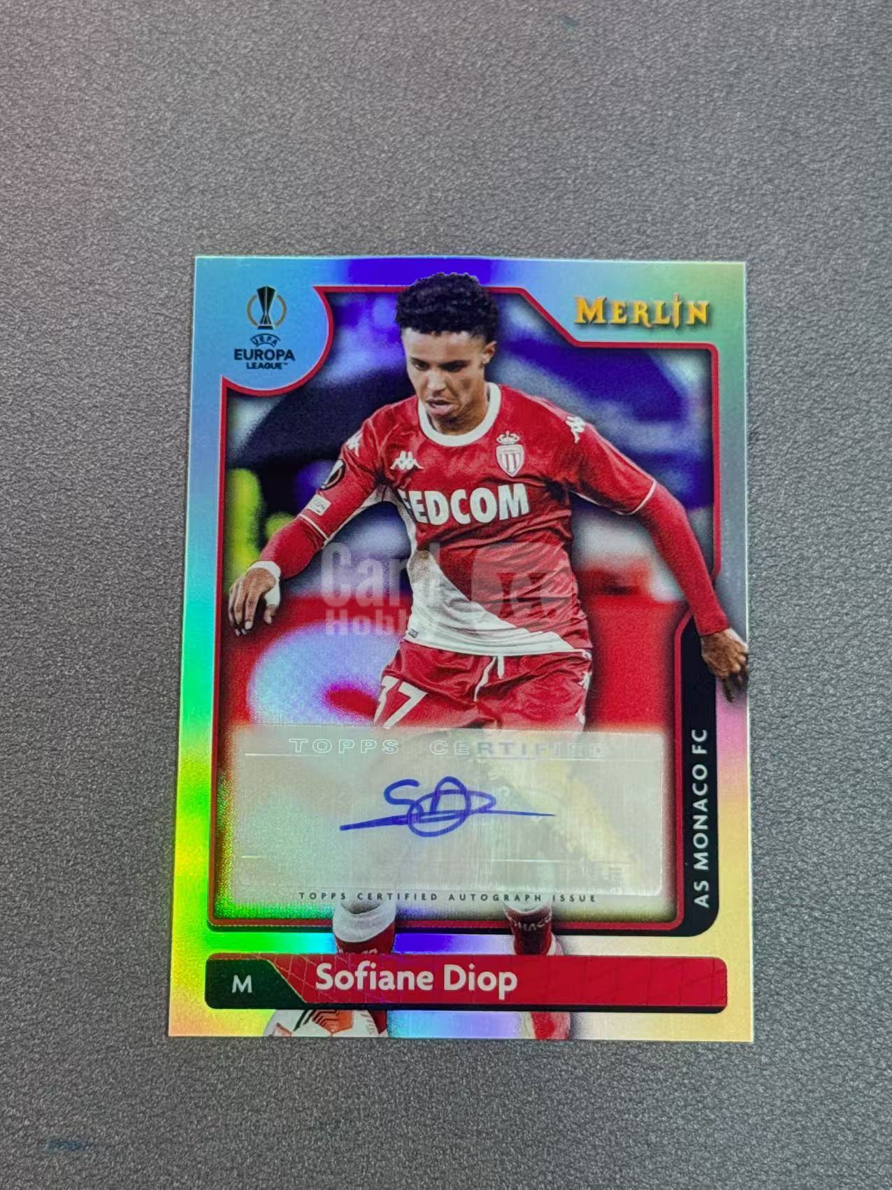 2022 Topps Merlin Sofiane Diop 银折 chrome 摩纳哥 迪奥普 欧冠 签字 梅林