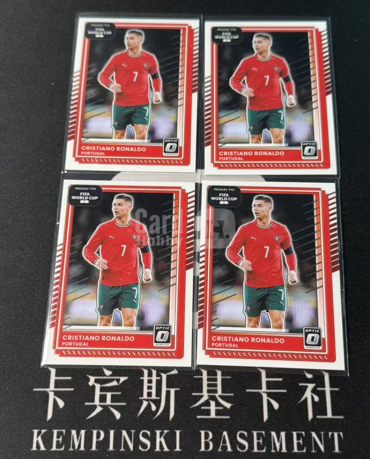 2025-26 Panini Donruss Cristiano Ronaldo 【卡宾】C罗 罗哥 葡萄牙 最新世界杯之路杜蕾斯 O版BASE 2张LOT 包膜无夹 介意勿拍专收凑套必备 土狗