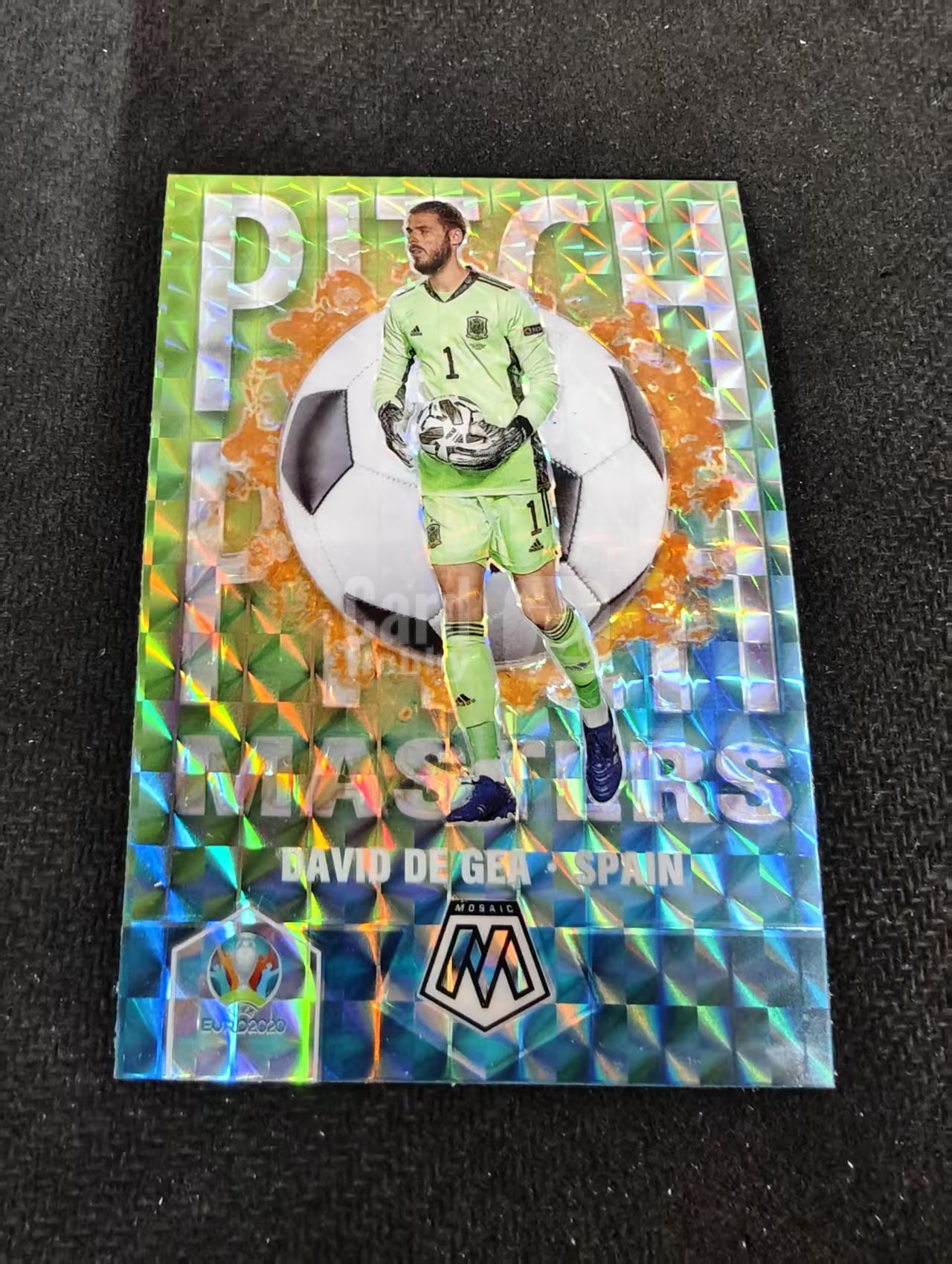 【可合并,不累计】 2021 Panini Mosaic David De Gea 德赫亚 西班牙 曼联 特卡 欧洲杯 银马赛克折 划痕 边角瑕疵 #30