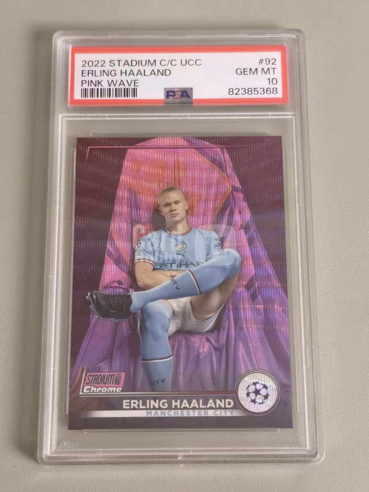 2023 Topps Stadium Club Chrome Erling Haaland 哈兰德 粉波纹折 135/150编 PSA10分 欧冠 竞技场 挪威 曼城 最佳射手 专收必备(非洲鲫)