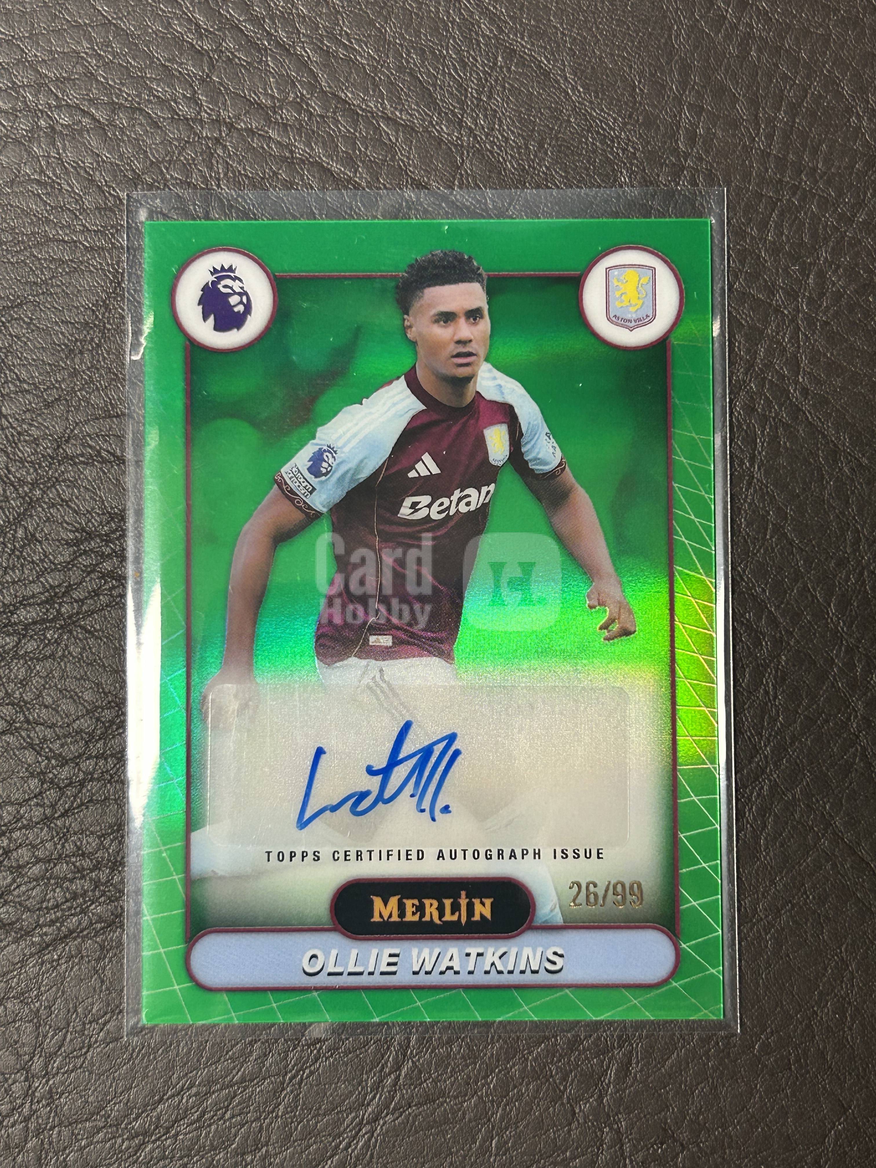 2026 Topps Premier Ollie Watkins #MV-OW 英超 梅林 绿折 99编 沃特金斯 英格兰 前锋 签字