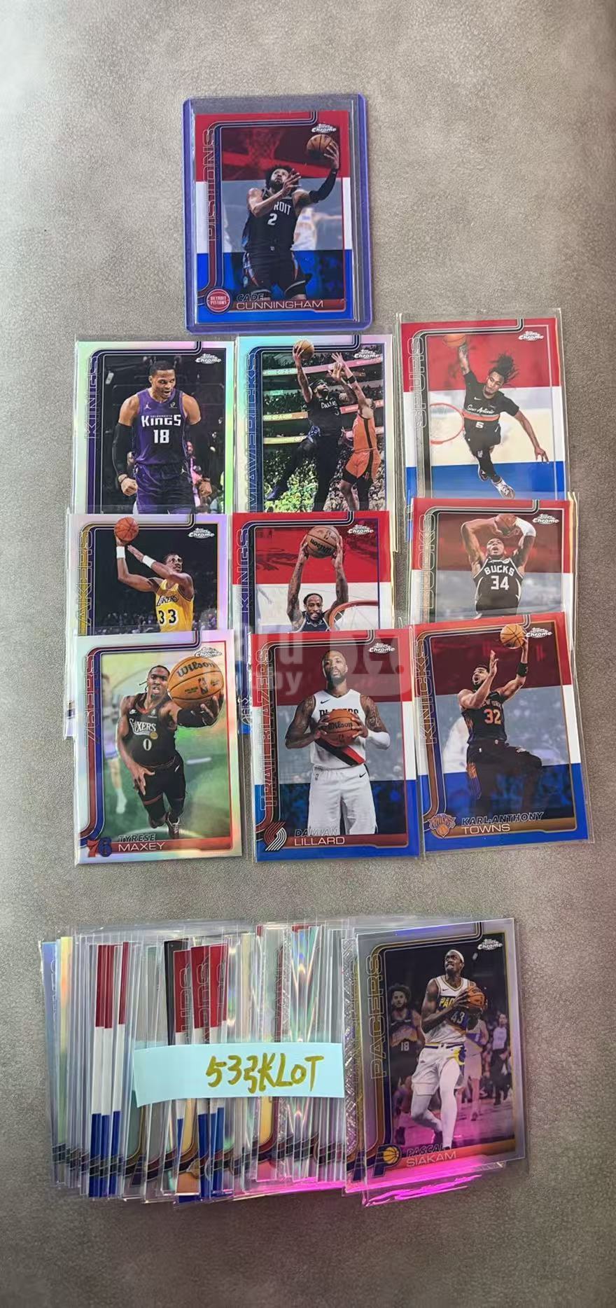 1269【330球星卡实体店代卖】2026 TOPPS Chrome Update TCU 坎宁安 字母哥 卡斯尔 戴维斯 贾巴尔 马克西 维斯布鲁克 等53张 折射 LOT 无卡具(UK23)