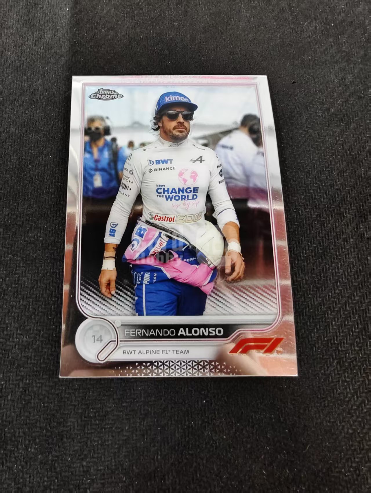 2022 Topps F1 Chrome Fernando Alonso 阿隆索 头哥 阿斯顿马丁 划痕 边角瑕疵 #16