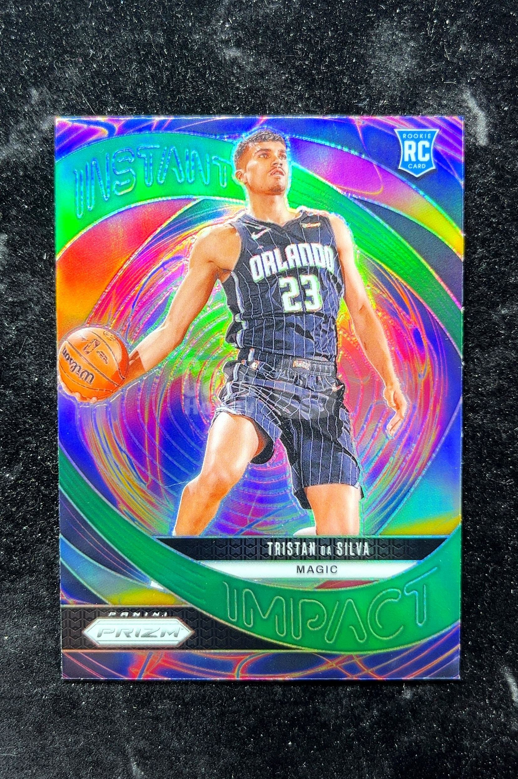 【小白1%代卖】2024 Panini Prizm Instant Impact 即时冲击 Tristan da Silva 特里斯坦·达席尔瓦 银折 绿平行 折射 新秀 RC 卡品如图 0702