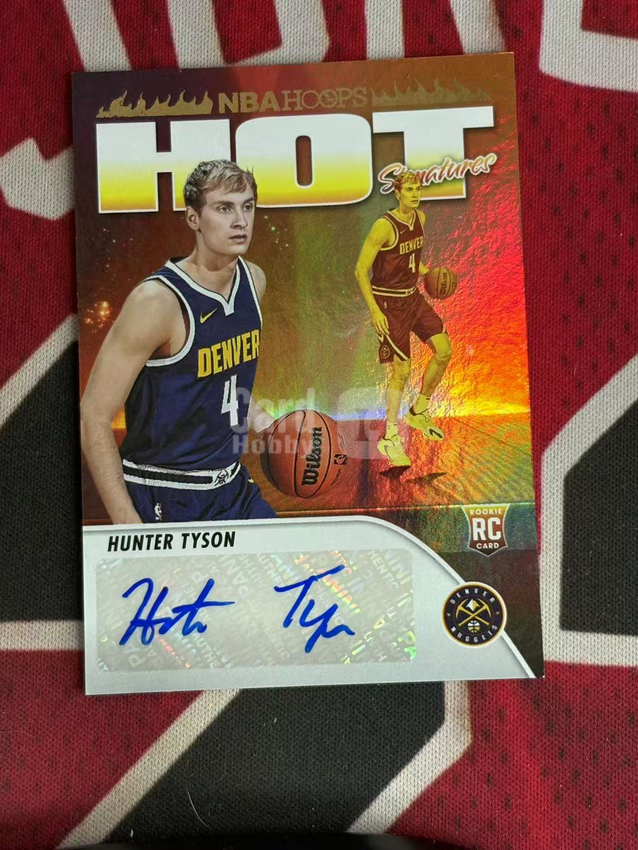 2023-24 PANINI HOOPS Hunter Tyson 掘金 新秀RC 亨特泰森 签字卡 新秀签 HOT签 银折 折射 专收凑套必备【烂臭嘴拍卖】