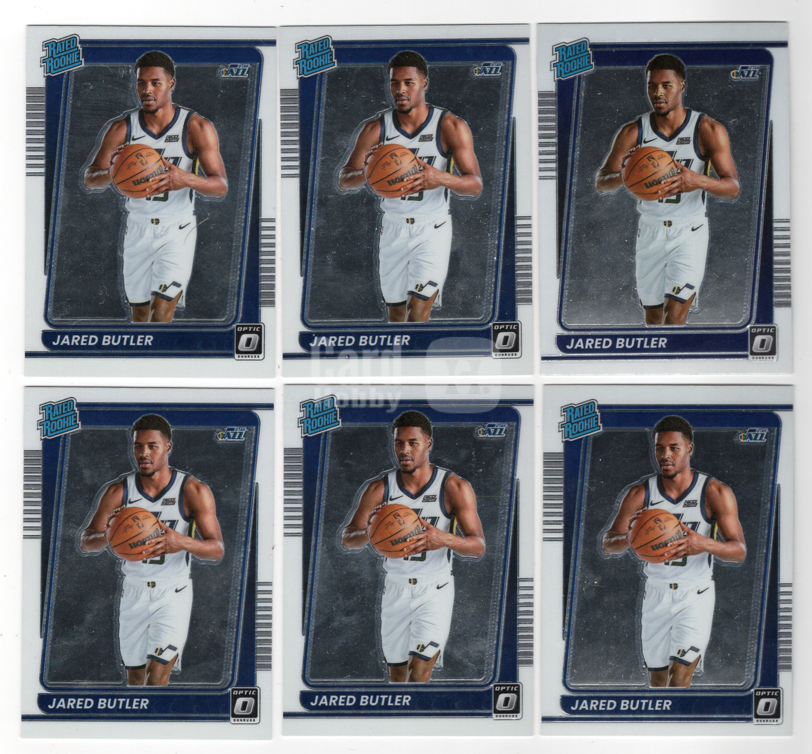2021-22 Panini Optic Jared Butler RC Neco【KBB拍卖】爵士 贾瑞德 巴特勒 Base 新秀 Lot 6张
