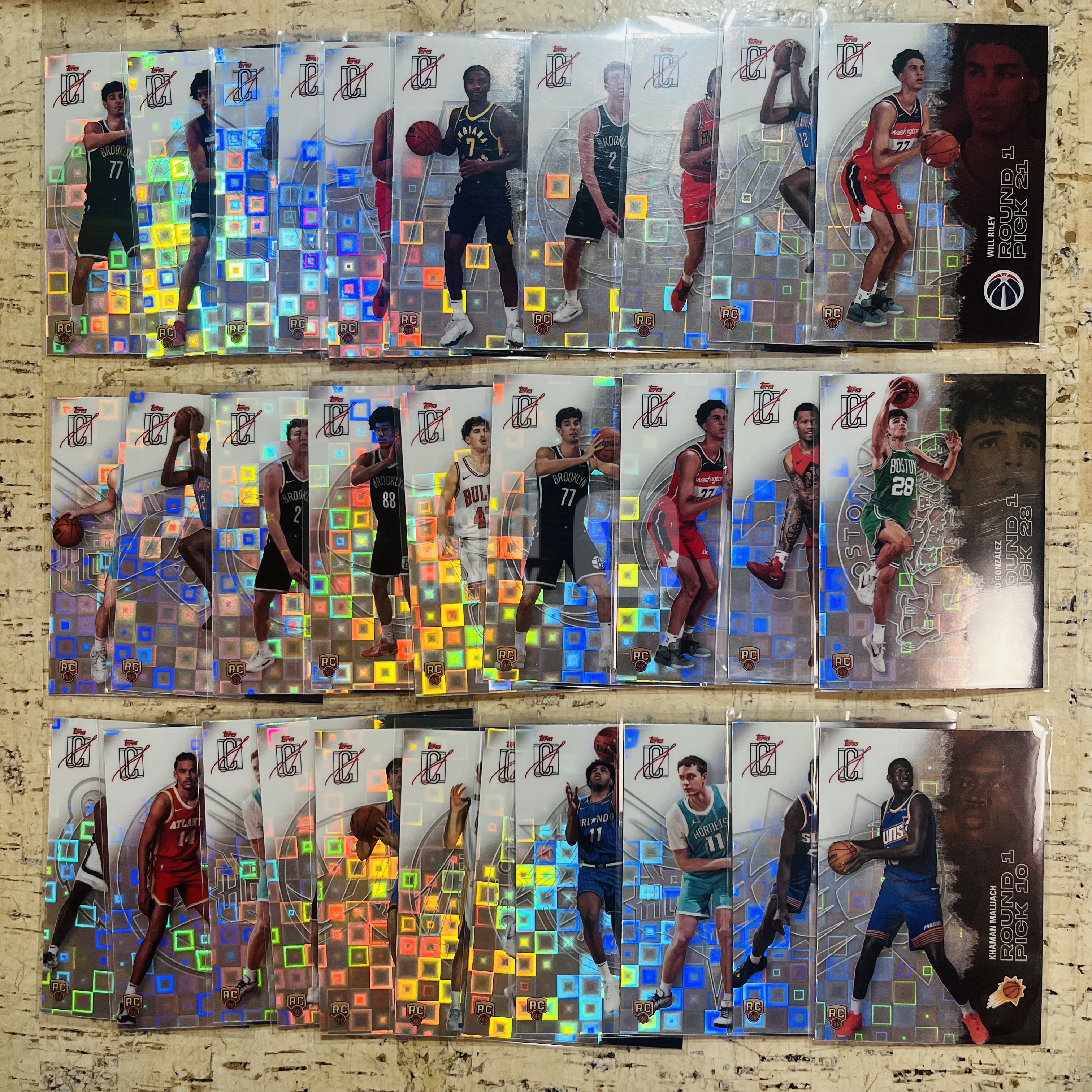 2025-26 Topps Signature Class Will Riley RC 新秀 潘多拉折 格子折 30张打包 威尔 莱利 冈萨雷斯 带队 此标有膜无夹【小卡迷拍卖 可累积半年】