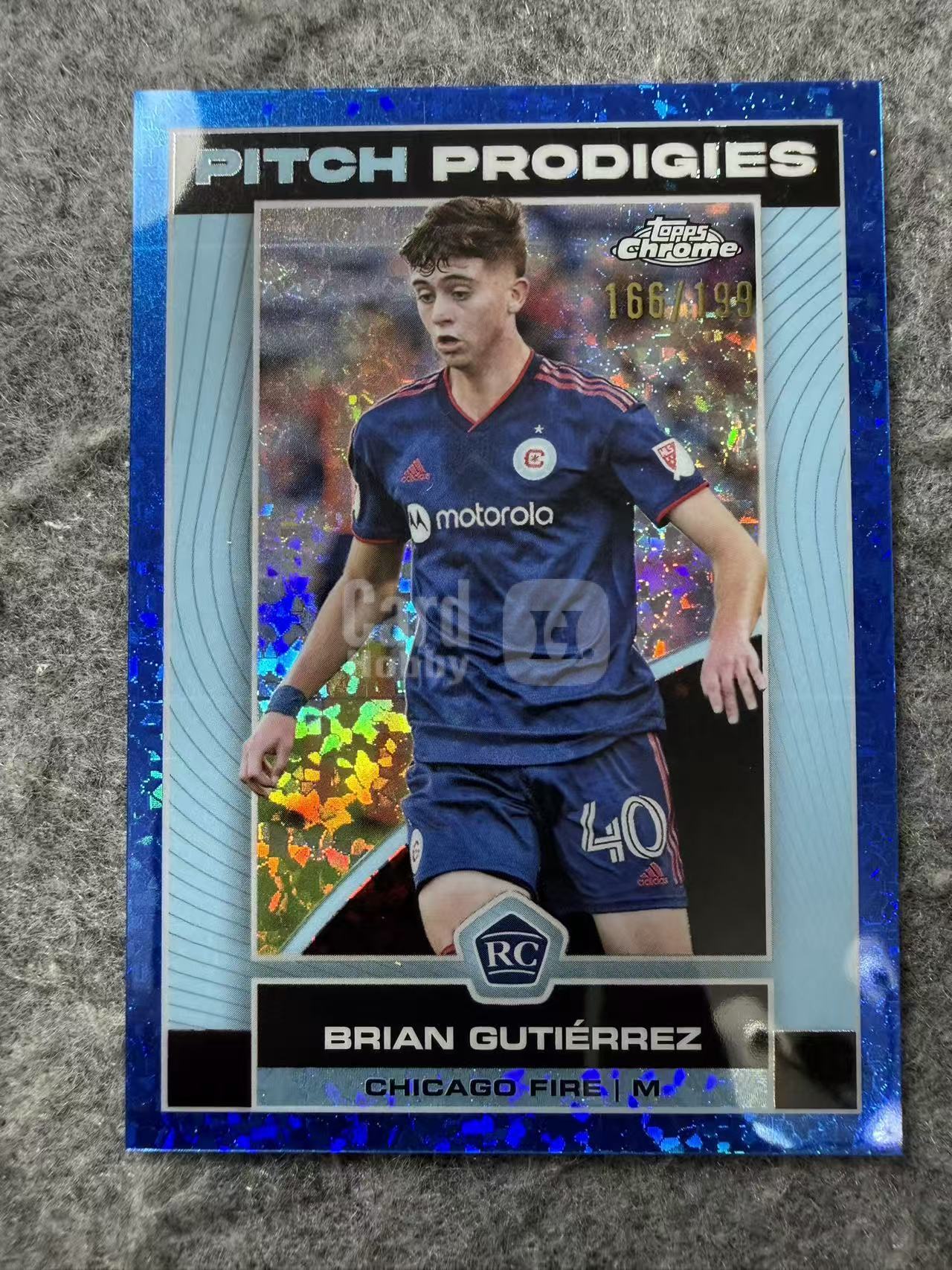 2023 Topps Chrome Brian Gutierrez RC MLS 新秀 美职联 布莱恩 古铁雷斯 芝加哥火焰 199编 蓝折