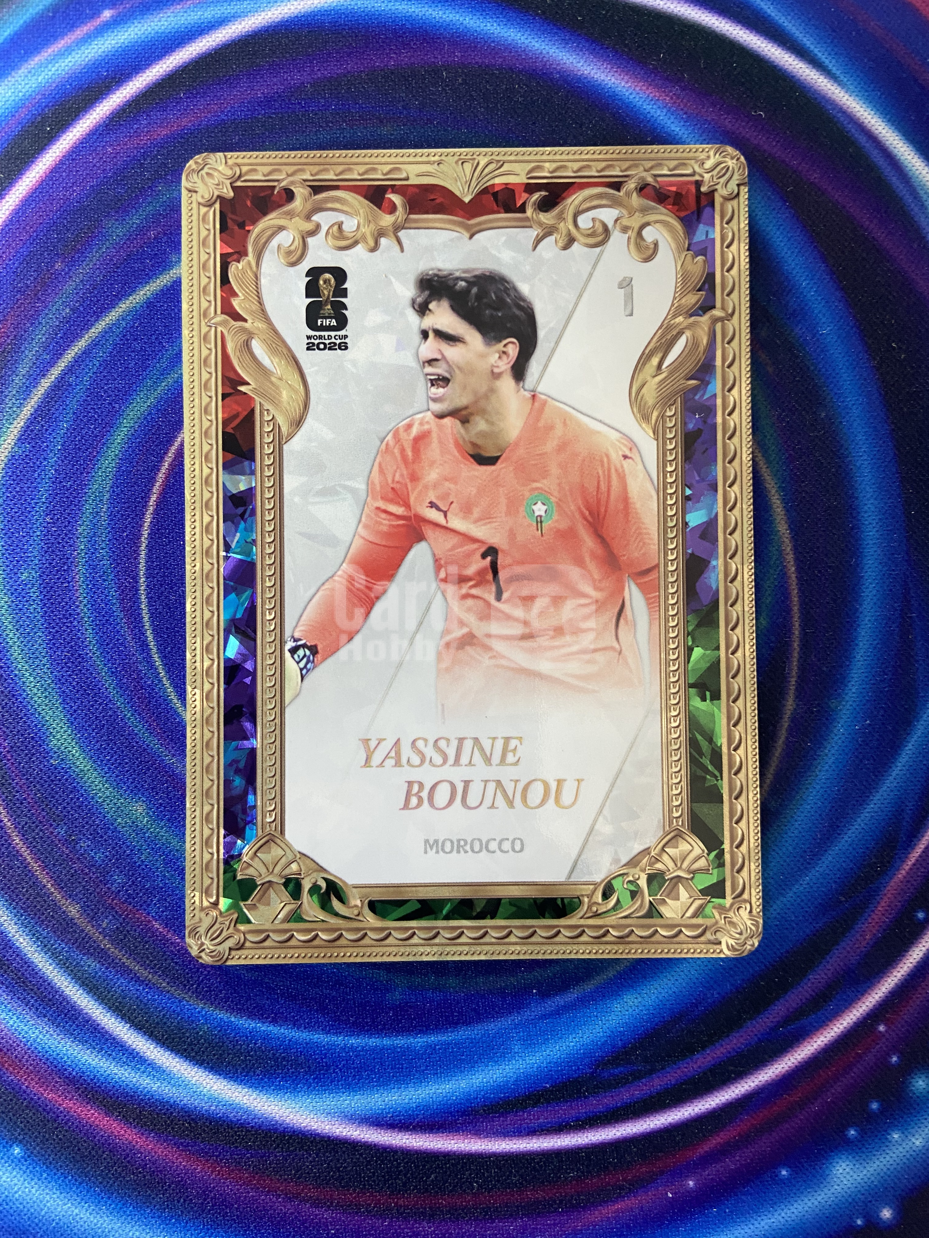 2026 Panini FIFA World Cup Yassine Bounou Kayou 卡游世界杯 超凡 亚辛 布努 摩洛哥 鎏金 铭金特卡 折射 浮雕 实卡精美 收藏必备 万卡-双双