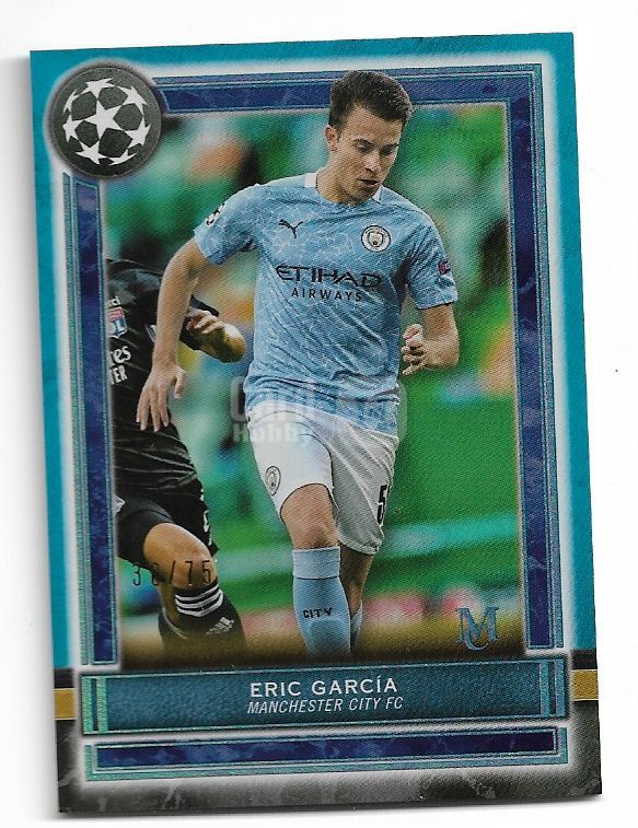 2020-21 Topps Museum Eric Garcia (鸿英收藏社)2020-21 Topps 欧冠博物馆 曼城 加西亚 75编 蓝折 球星卡 30/75