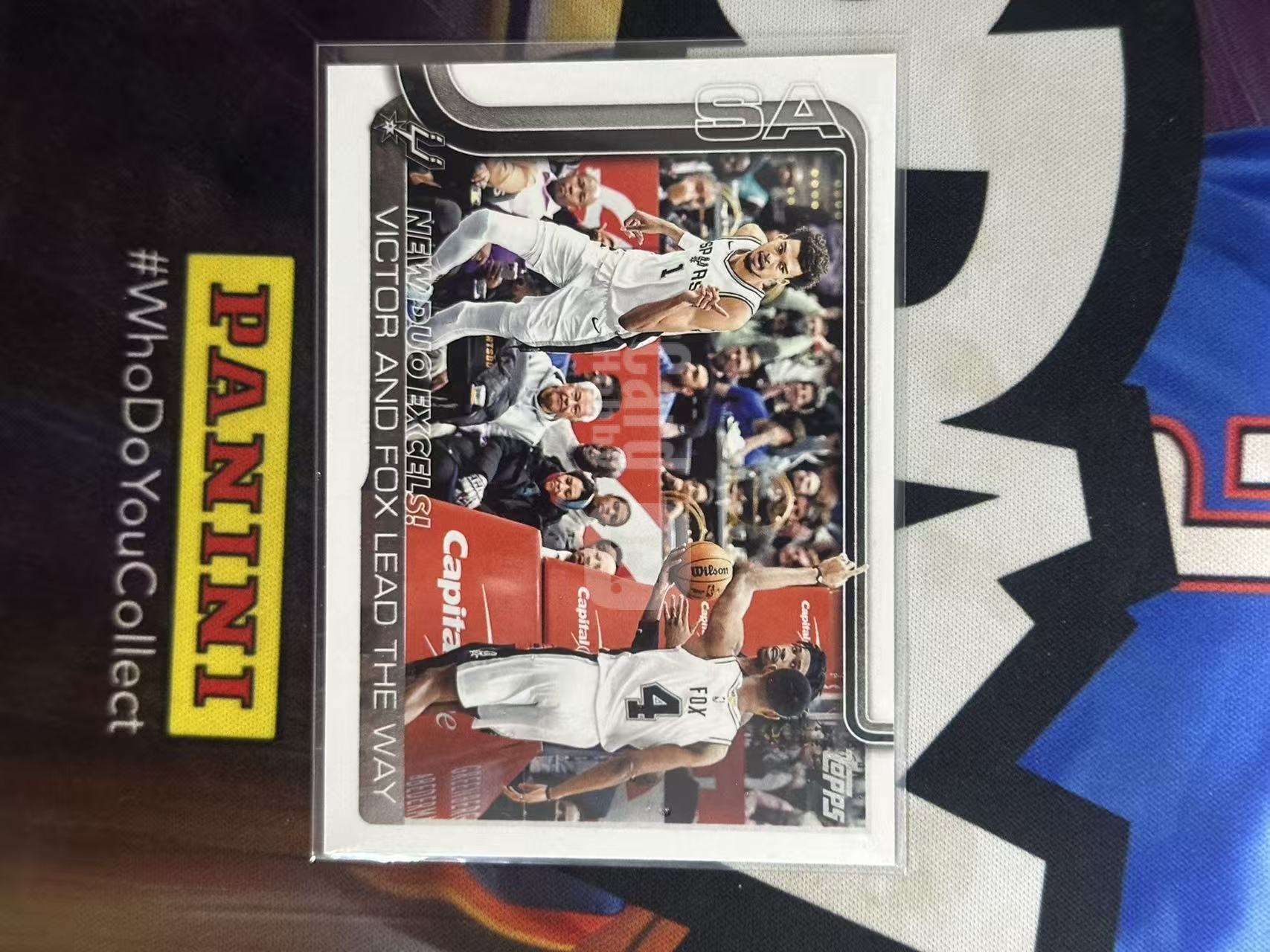 2025-26 Topps flagship Victor Wembanyama 【小猪包代卖】文班亚马 New Duo Excels! 双人组合特卡 福克斯 base 第一张