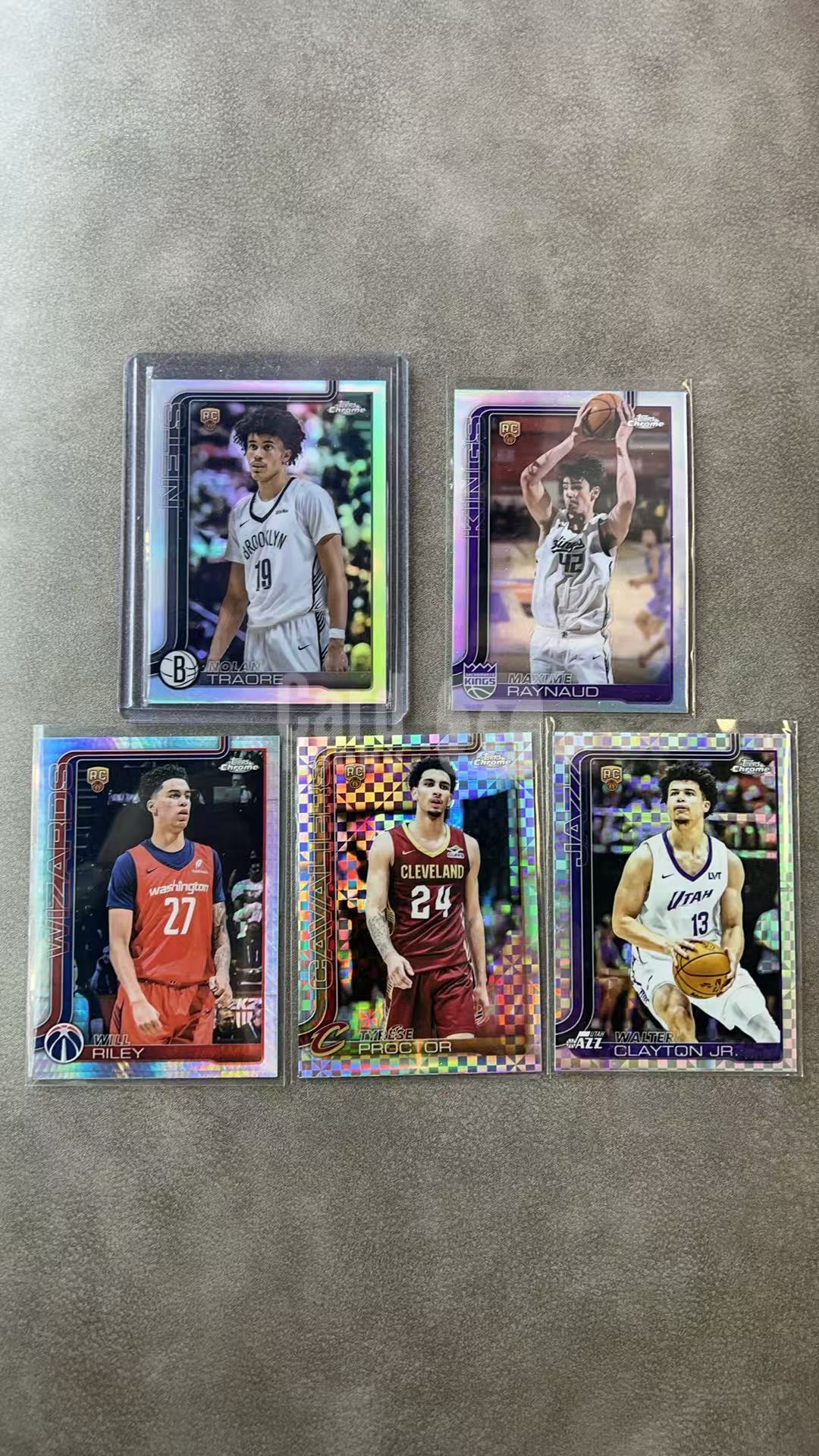 4430【330球星卡实体店代卖】2025 Topps Chrome TC元年 克莱顿 泰里斯普罗克特 雷纳 莱利 诺兰特拉奥雷 新秀RC 折射 LOT 无卡具 仅顺丰寄付(Donald)